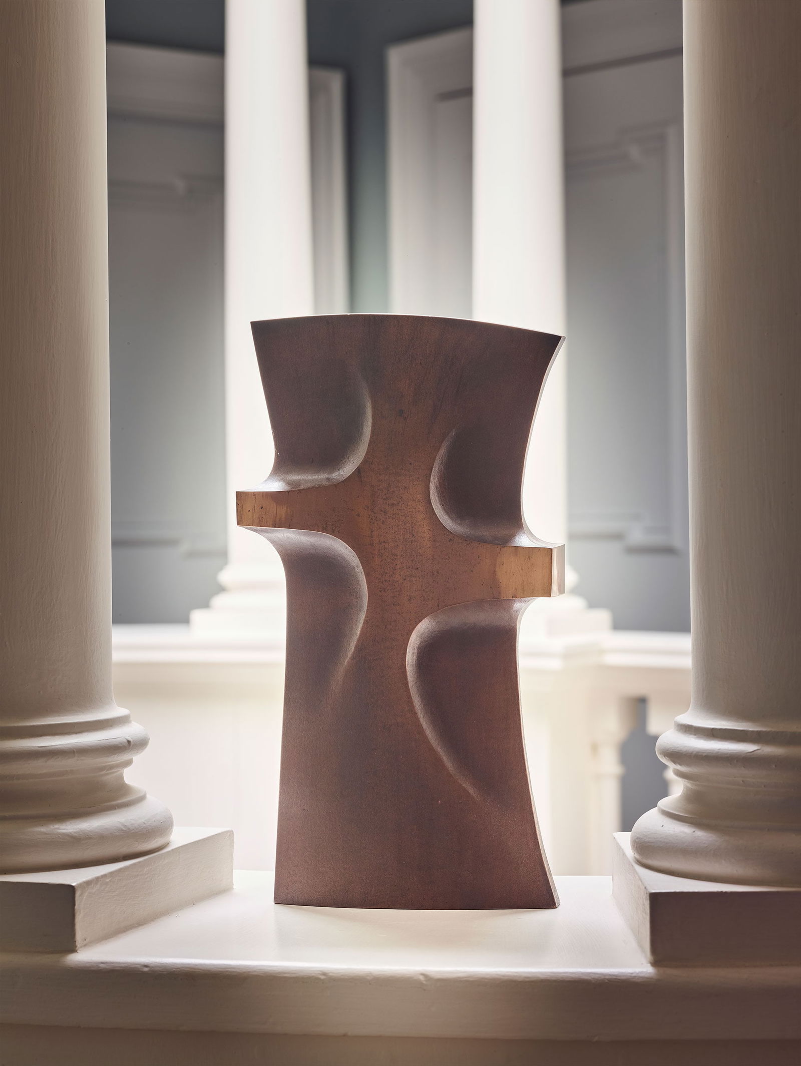 § ROBERT ADAMS (BRITISH 1917-1984): ROBERT ADAMS (BRITISH 1917-1984) CRYPTIC FORM No. 1, 1980 (OPUS 394) stamped, dated and numbered ADAMS 1980 1/6 (on the underside), cast in an edition of six, bronze 31cm high, 17cm wide (12 ¼in