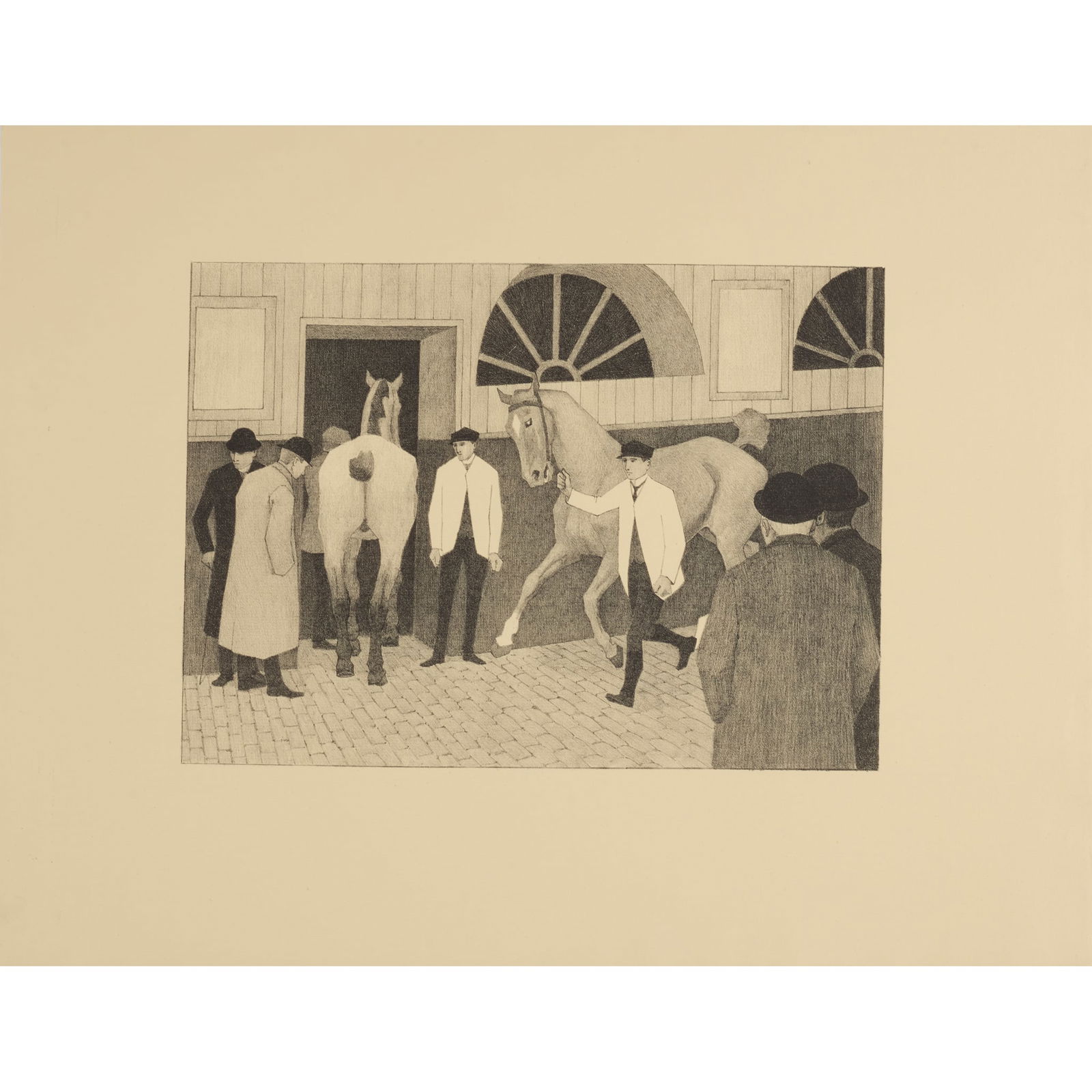 ROBERT POLHILL BEVAN (BRITISH 1865-1925): ROBERT POLHILL BEVAN (BRITISH 1865-1925) THE HORSE MART (BARBICAN NO. I) - 1920 Lithograph, from the edition of 65 the sheet 46cm x 59cm (18in x 23.25in), unframed Estate of the Artist; and
