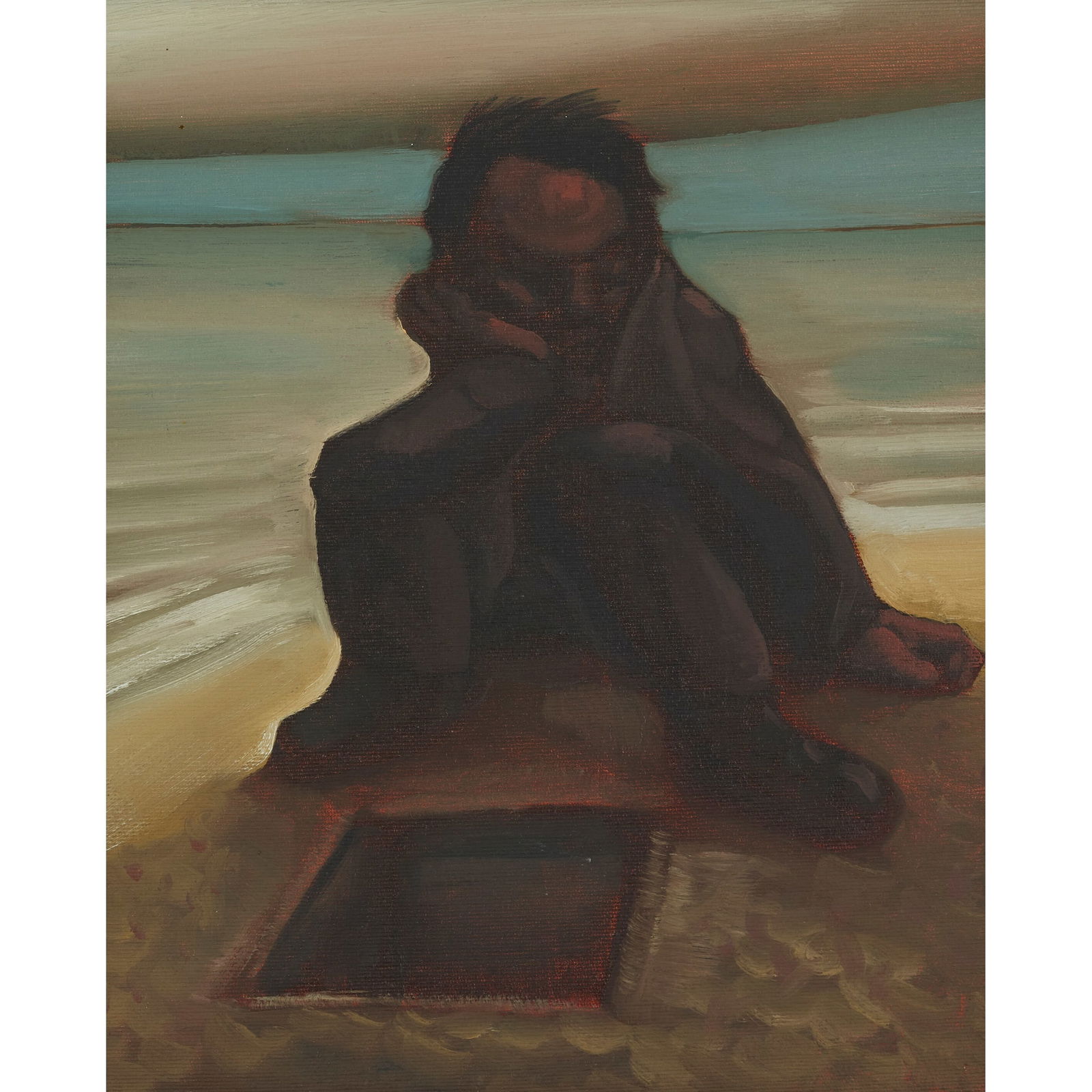 § PETER HOWSON O.B.E. (SCOTTISH 1958-): PETER HOWSON O.B.E. (SCOTTISH 1958-) PIT - 1989 Oil on board 29cm x 24cm (11.5in x 9.5in) Flowers Gallery, London