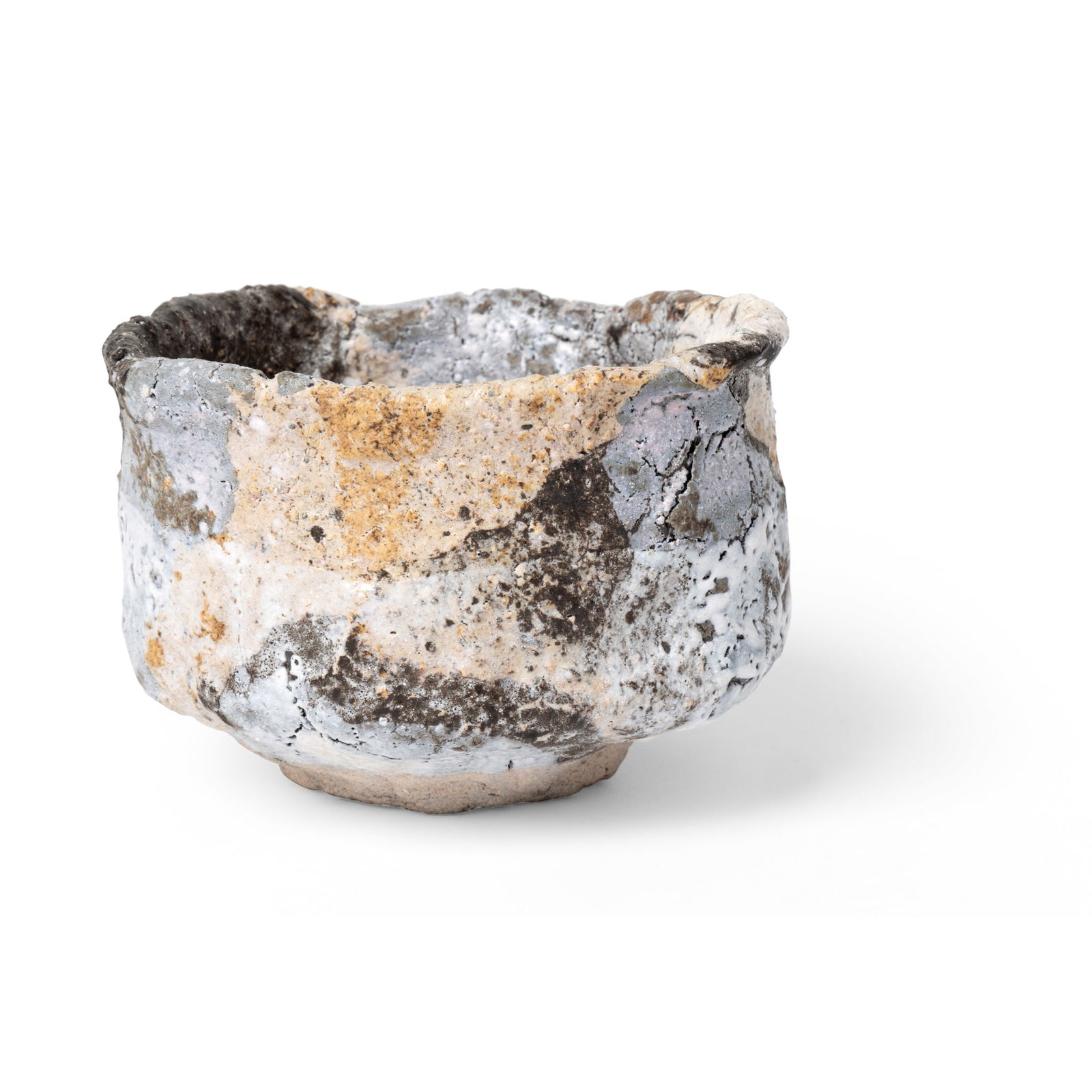 § EWEN HENDERSON (BRITISH 1934-2000): EWEN HENDERSON (BRITISH 1934-2000) TEA BOWL mixed laminated stoneware clays 8.2cm high, 11cm wide (3 ¼in high, 4 ¼in wide) Contemporary Applied Arts, London, 1993;Collection of Professor