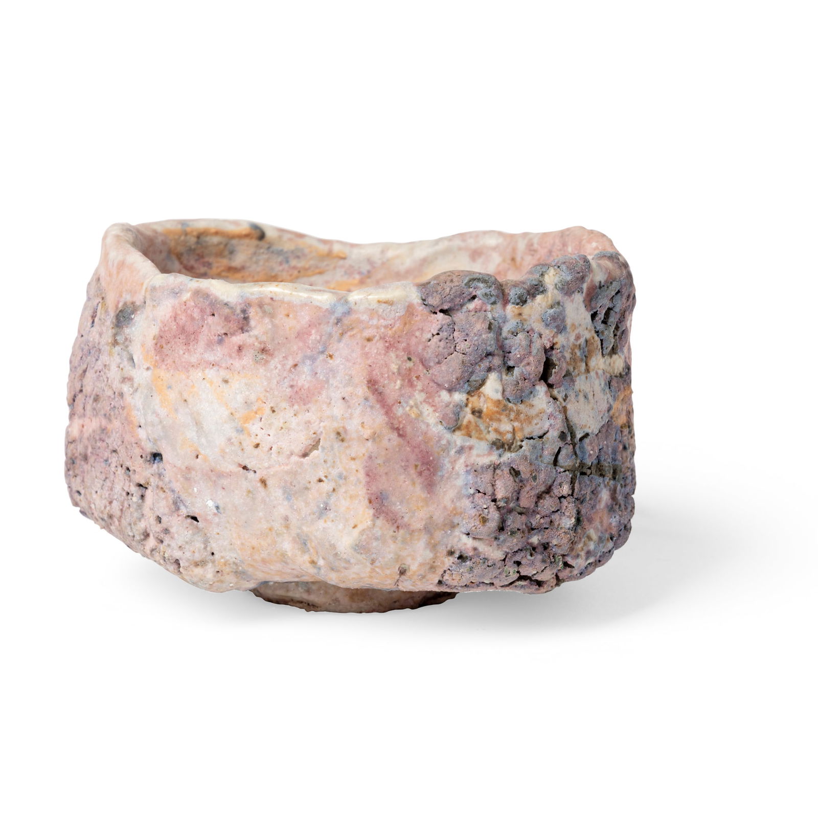 § EWEN HENDERSON (BRITISH 1934-2000): EWEN HENDERSON (BRITISH 1934-2000) TEA BOWL mixed laminated clays 8cm high, 13cm wide (3 1/8in high, 5 1/8in wide) Collection of Professor John Chambers.