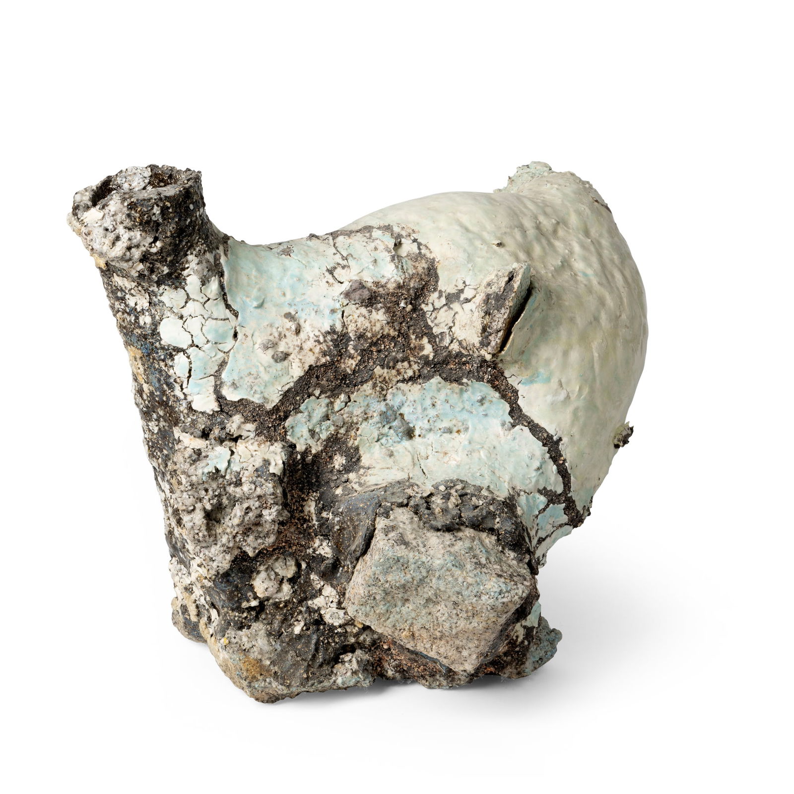 § ANETA REGEL DELEU (POLISH/BRITISH 1976-): ANETA REGEL DELEU (POLISH/BRITISH 1976-) MULTI ORGAN ROCK rock components, porcelain glaze and slip 36cm high, 44.5cm wide (14in high, 17 ½in wide) Contemporary Applied Arts, London, 2016;Colle