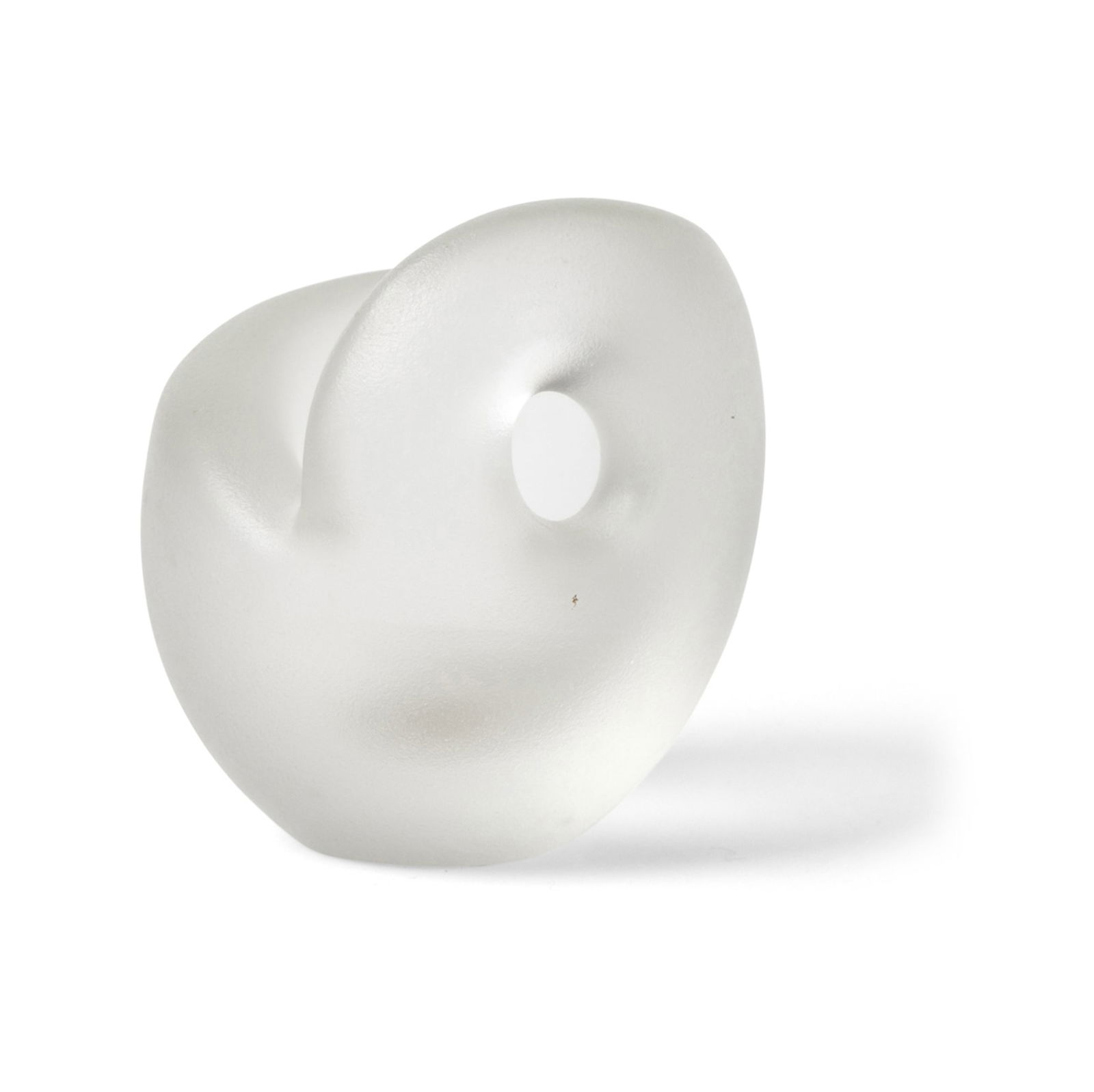 § TIMO SARPANEVA (FINNISH 1926-2006) FOR IITTALA: TIMO SARPANEVA (FINNISH 1926-2006) FOR IITTALA 'HIIDENKIMU' (POTHOLE) VASE, 1950s signed Timo Sarpaneva Iittala, sand blasted and acid treated clear glass 9cm high (3 ½in high)