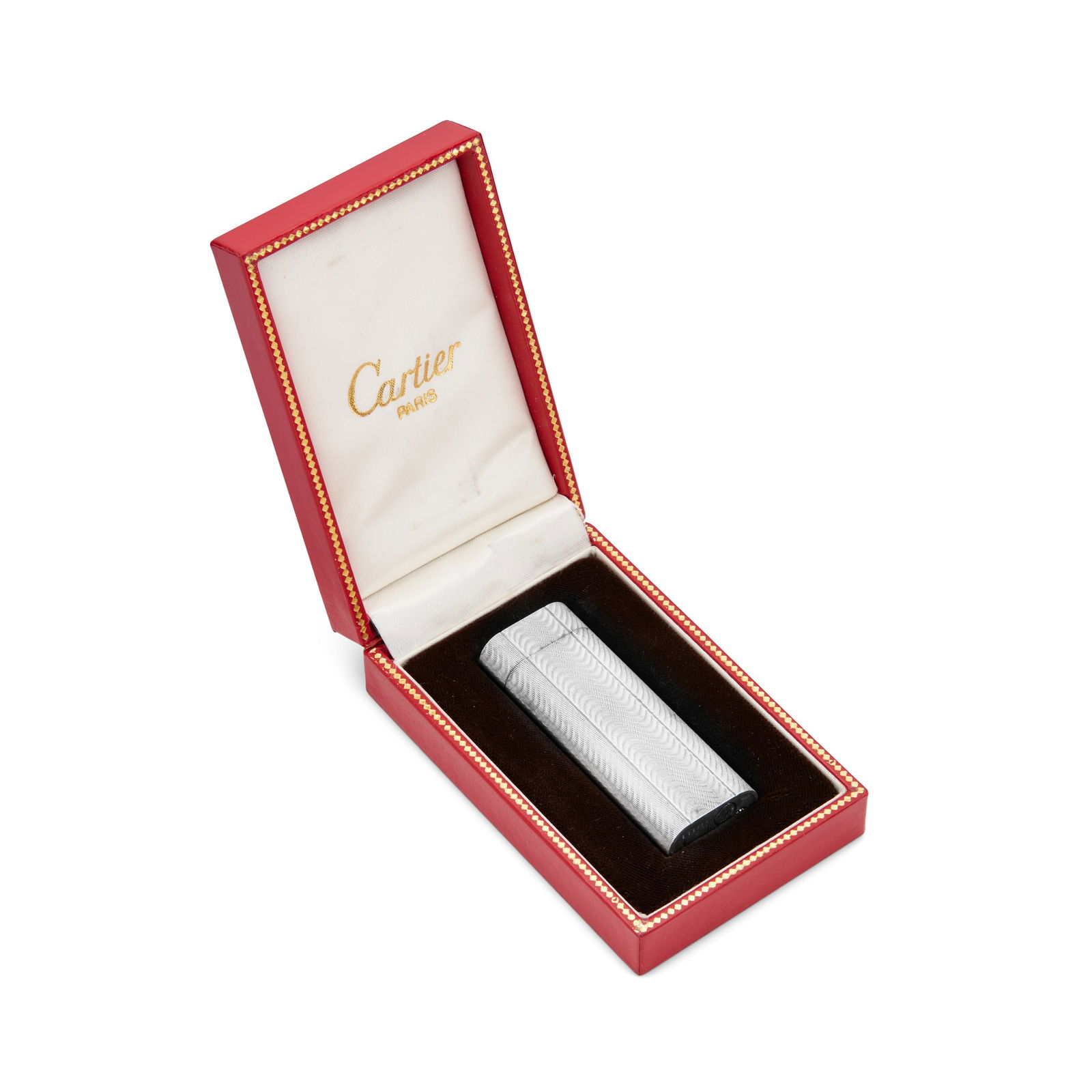 Cartier:  A guilloché oval lighter, circa 1990 (1 of 4)