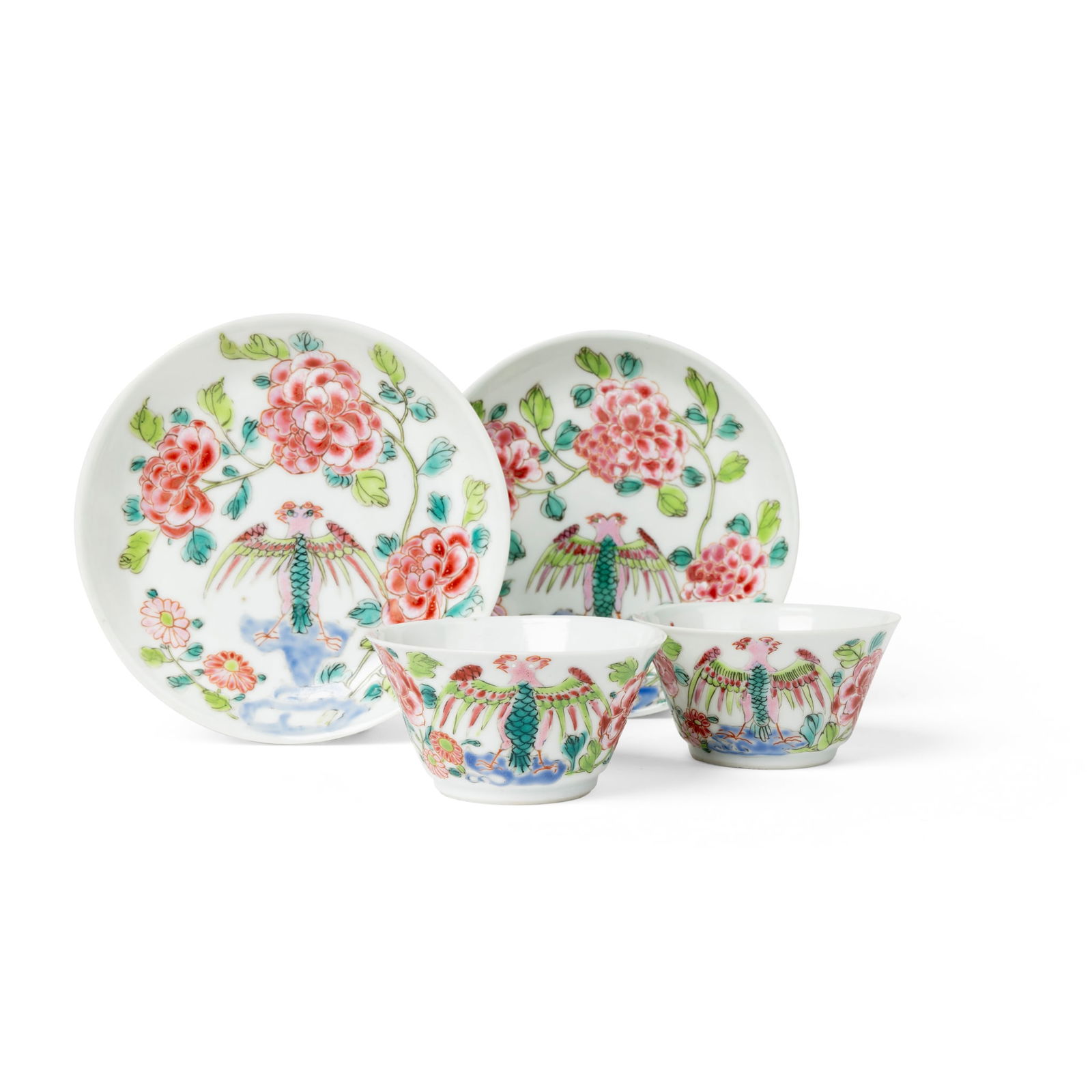 [PRIVATE ENGLISH COLLECTION, LONDON] TWO SETS OF CHINESE EXPORT FAMILLE ROSE 'DOUBLE-HEADED EAGLE' C (1 of 1)