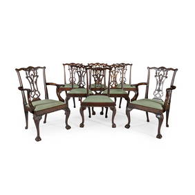 SET OF EIGHT GEORGE III MAHOGANY DINING CHAIRS (1 of 1)
