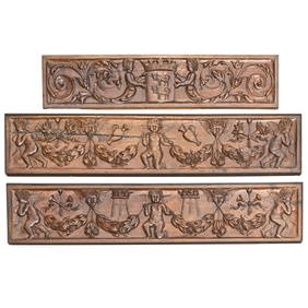 FRENCH LOUIS III STYLE WALNUT BED COMPONENTS (1 of 3)