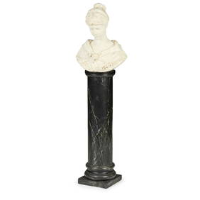 MARBLE BUST OF A YOUNG WOMAN (1 of 2)