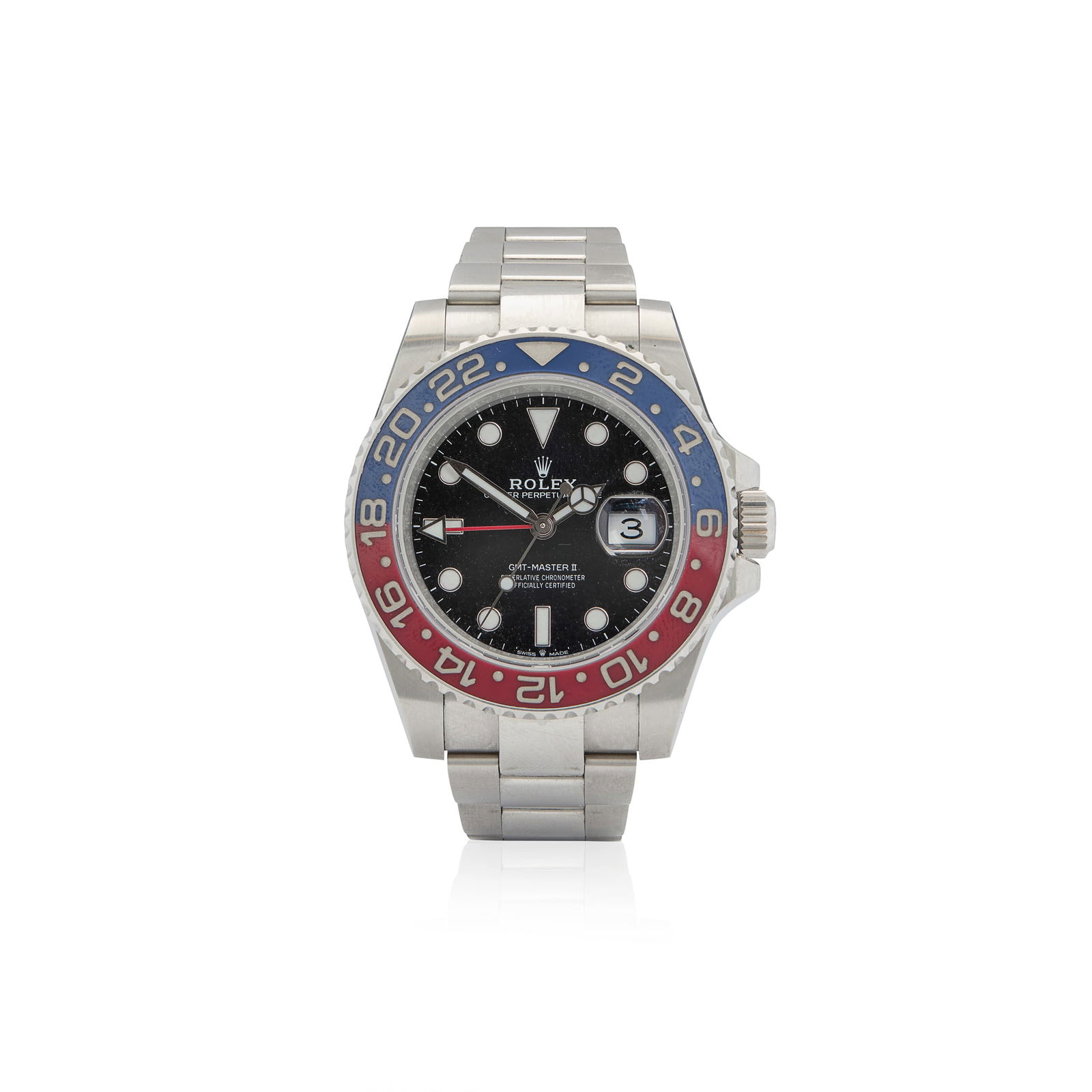 Rolex. A fine and popular stainless steel automatic dual-time wristwatch with date