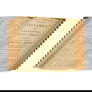 [John Newton interest]: [John Newton interest] The Holy Bible, containing the Old Testament and New Cambridge: printed by John Archdeacon, and sold by John Beechcroft [and others], 1773. 8vo (19.5 x 13.2cm), unpaginated, col
