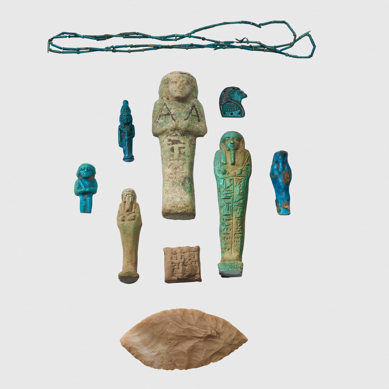 A GROUP OF ANCIENT EGYPTIAN ARTEFACTS (1 of 1)