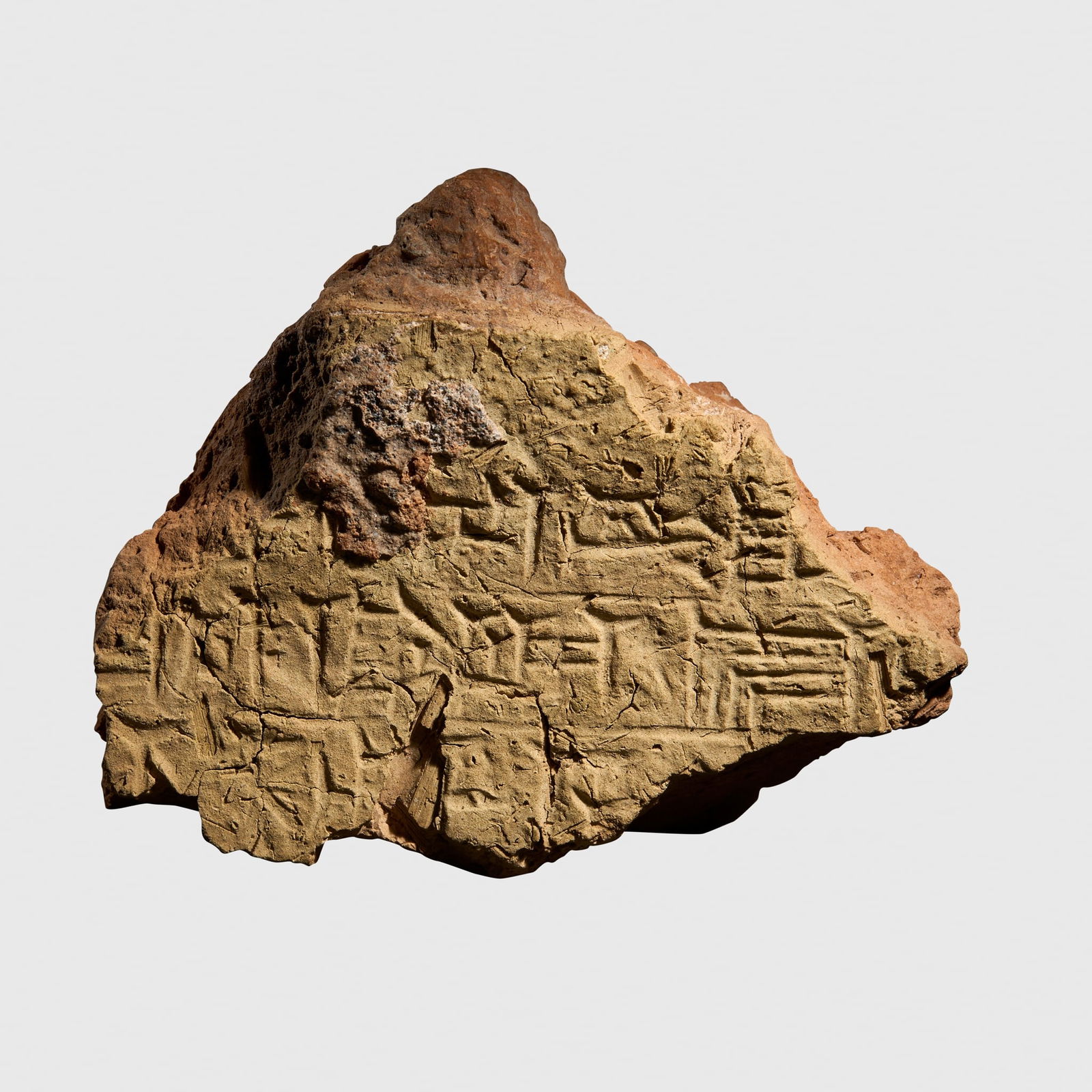 NEO-BABYLONIAN BRICK FRAGMENT WITH CUNEIFORM INSCRIPTION
 (1 of 1)