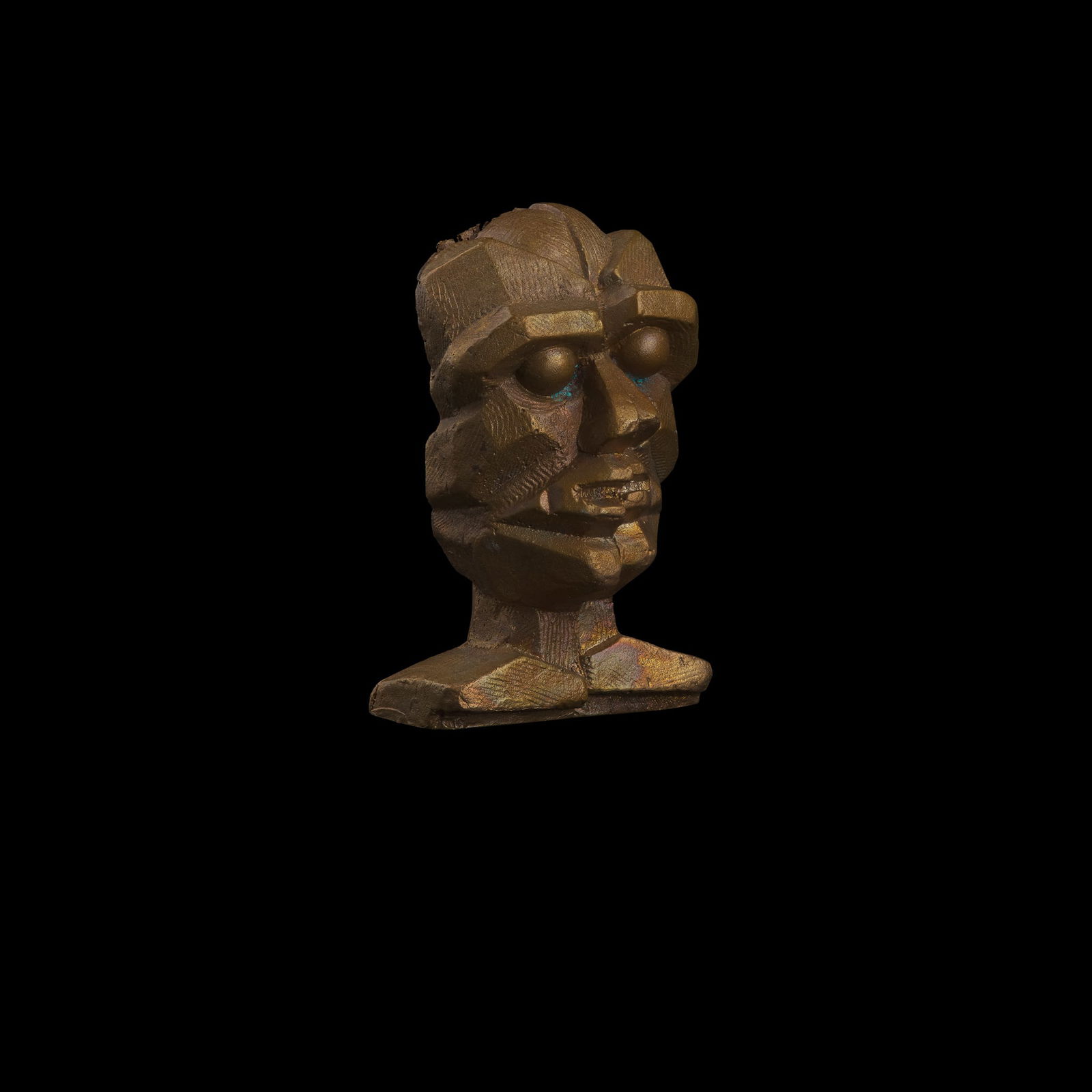 § SIR EDUARDO PAOLOZZI K.B.E., R.A., H.R.S.A. (SCOTTISH 1924-2005): SIR EDUARDO PAOLOZZI K.B.E., R.A., H.R.S.A. (SCOTTISH 1924-2005) HEAD (BRONZE) Bronze 8cm x 5cm x 3.5cm (3.25in x 2in x 1.25in)