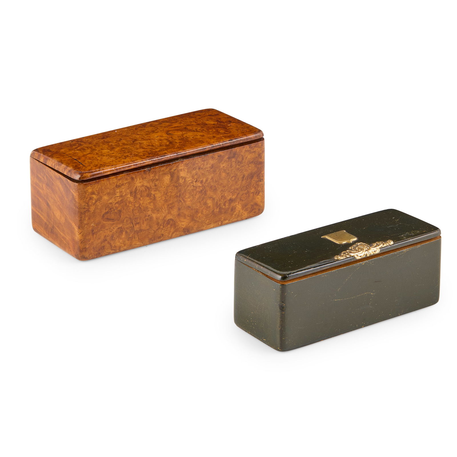 TWO MAUCHLINE SNUFF BOXES STAMPED 'SMITHS MAUCHLINE' (1 of 1)