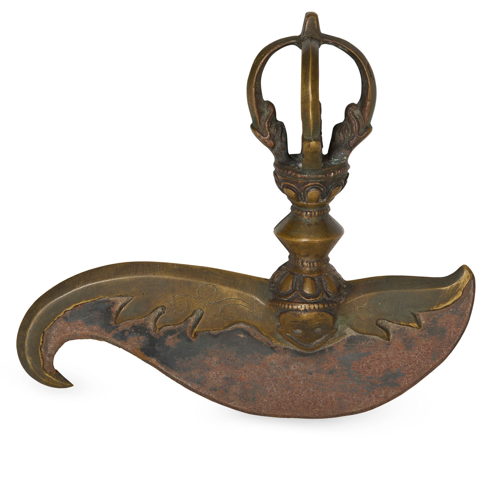 [COLLECTION OF PROF. J. GILBERT & CORA MCALLISTER] TIBETAN BRONZE KARTIKA (1 of 2)