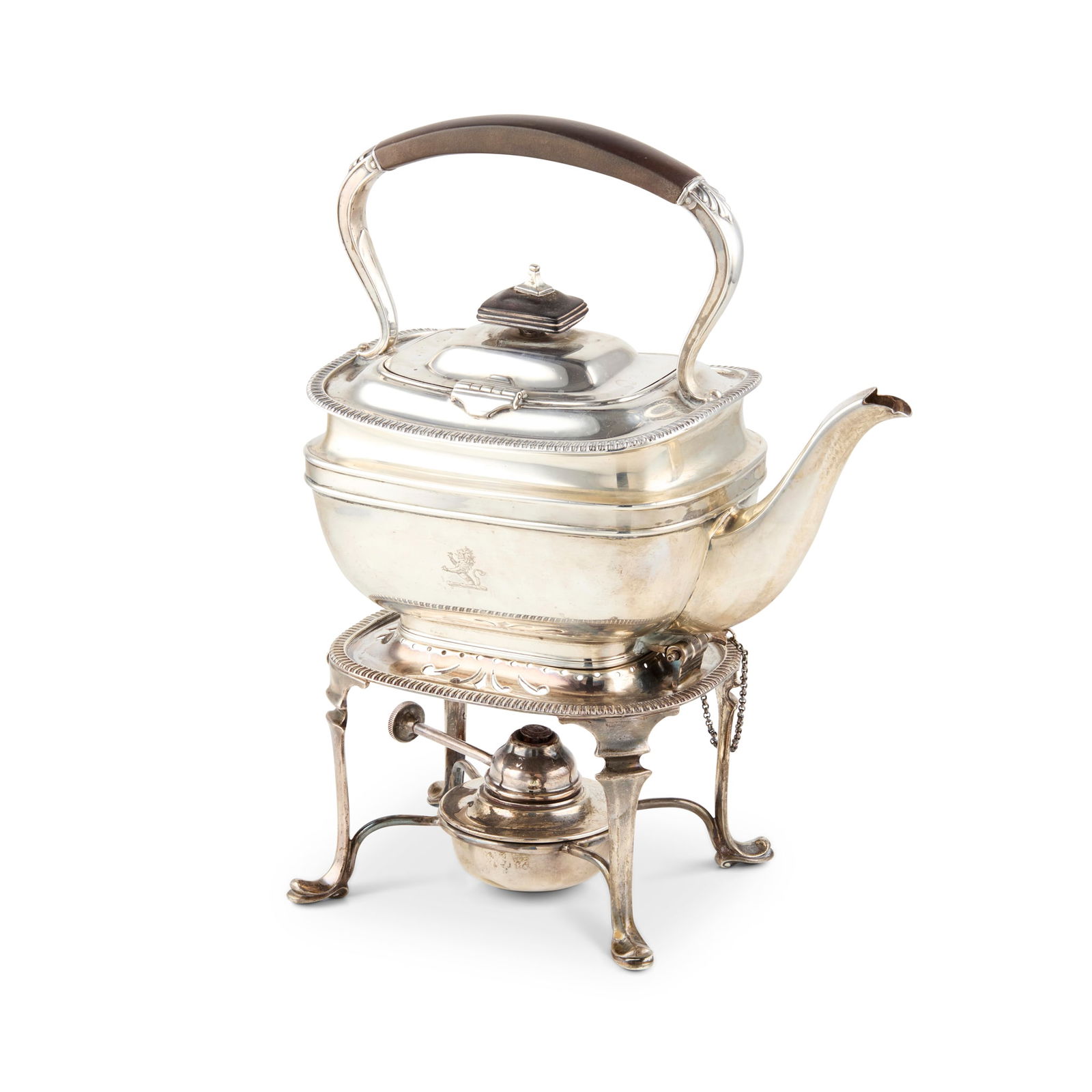 A 1920s SPIRIT KETTLE AND STAND (1 of 2)