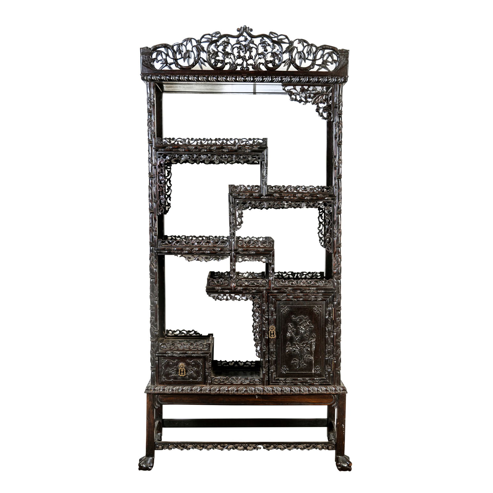 A CHINESE EBONISED DISPLAY STAND (1 of 1)