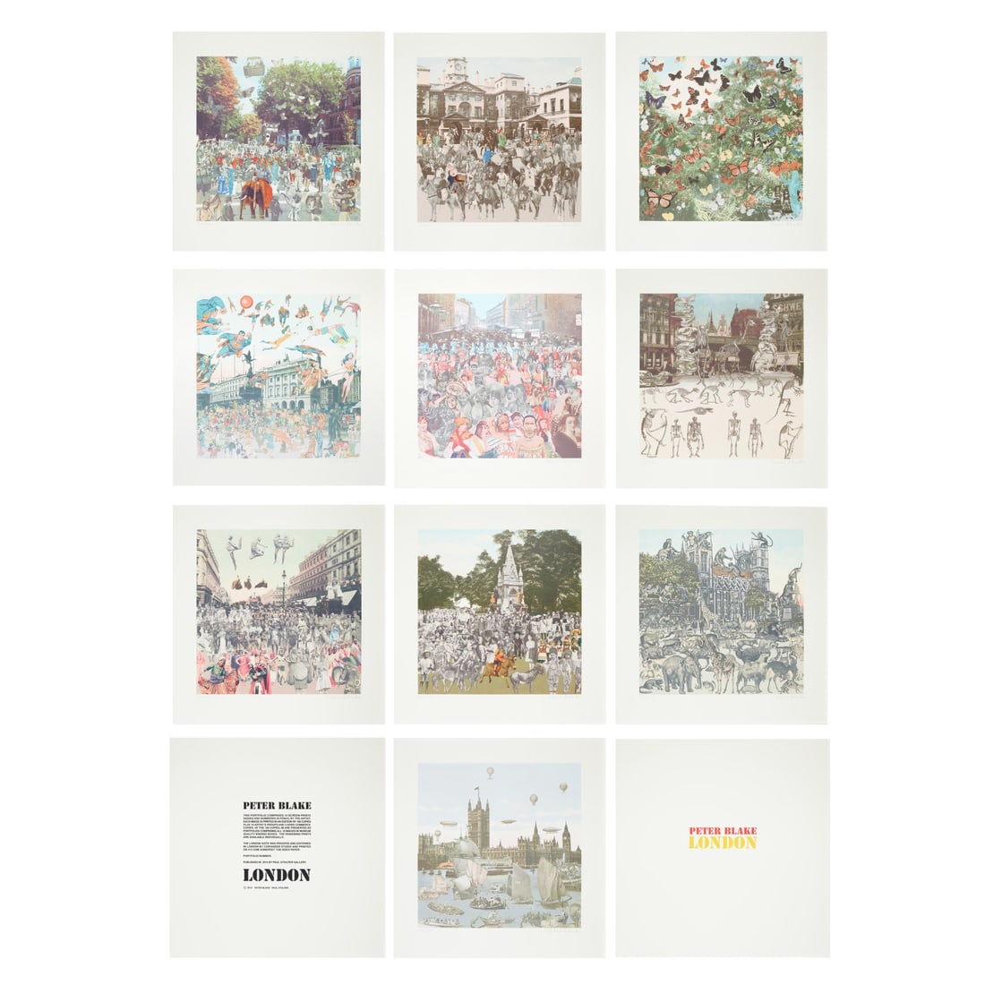 § SIR PETER BLAKE C.B.E., R.A. (BRITISH 1932-): SIR PETER BLAKE C.B.E., R.A. (BRITISH 1932-) LONDON SUITE - 2012 The complete set of 10 screenprints, 25/100, each signed and numbered in pencil to margin, also numbered in pencil to the justification