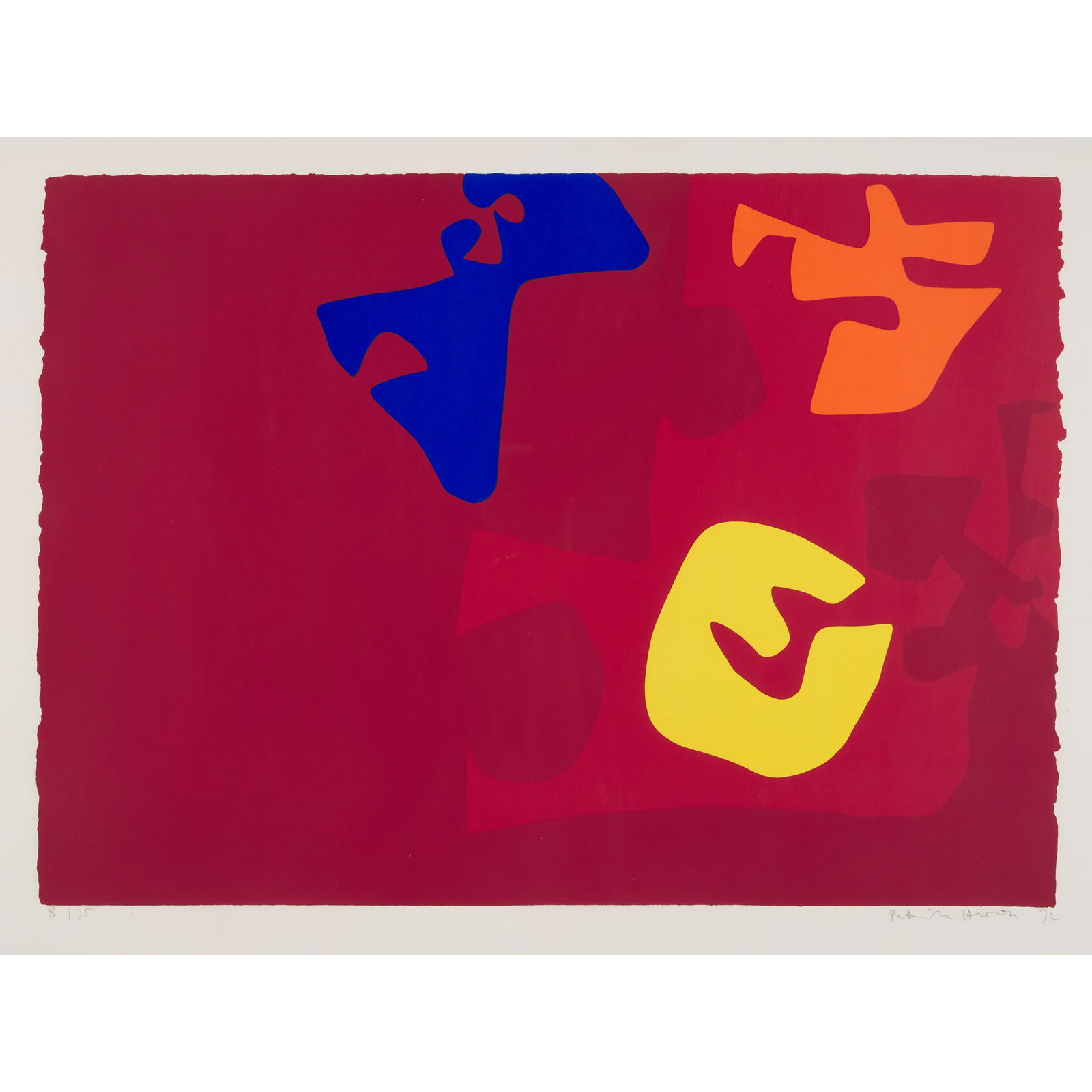 § PATRICK HERON C.B.E. (BRITISH 1920-1999): PATRICK HERON C.B.E. (BRITISH 1920-1999) UNTITLED, FROM 'THE ROTHKO PORTFOLIO' - 1972 Screenprint, 8/75, signed, dated and numbered in pencil to margin, printed by Christopher Prater at Kelpra Studio,