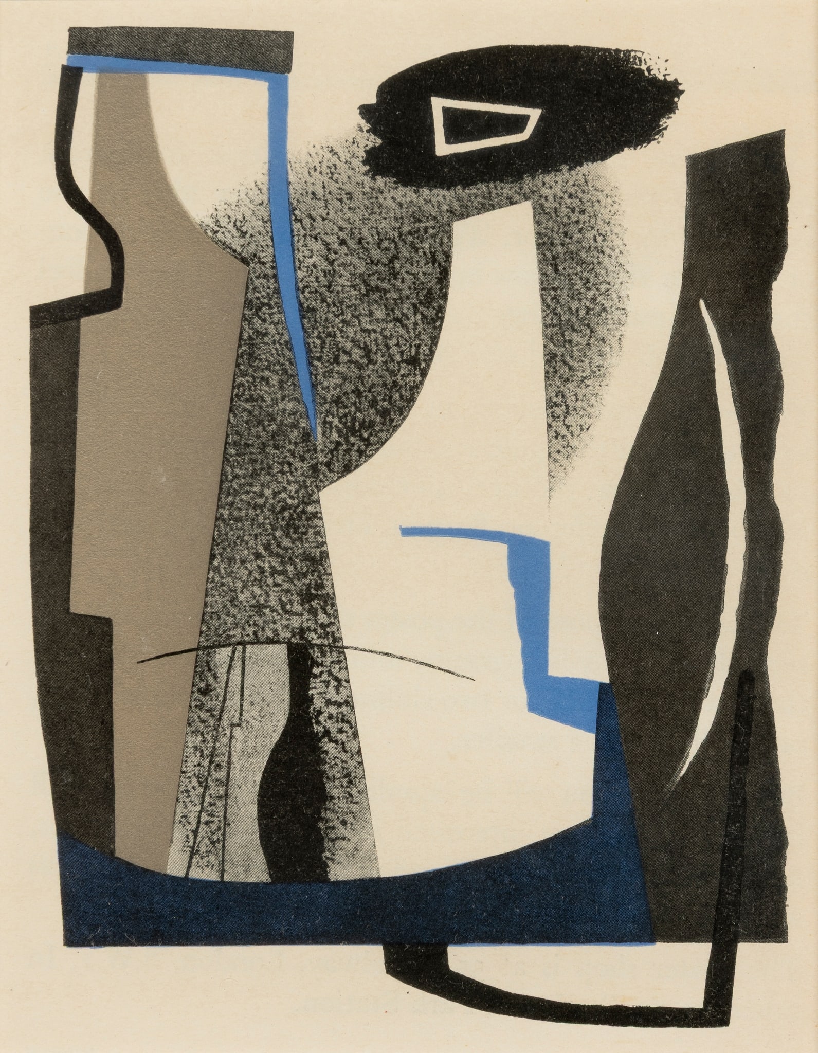 § JOHN PIPER C.H. (BRITISH 1903-1992): JOHN PIPER C.H. (BRITISH 1903-1992) INVENTION IN COLOUR - FROM THE BOOK 'DESIGN', 1937 (LEVINSON 10) lithograph, edition unknown, printed by The Curwen Press the stone 18cm x 14.5cm (7in x 5 