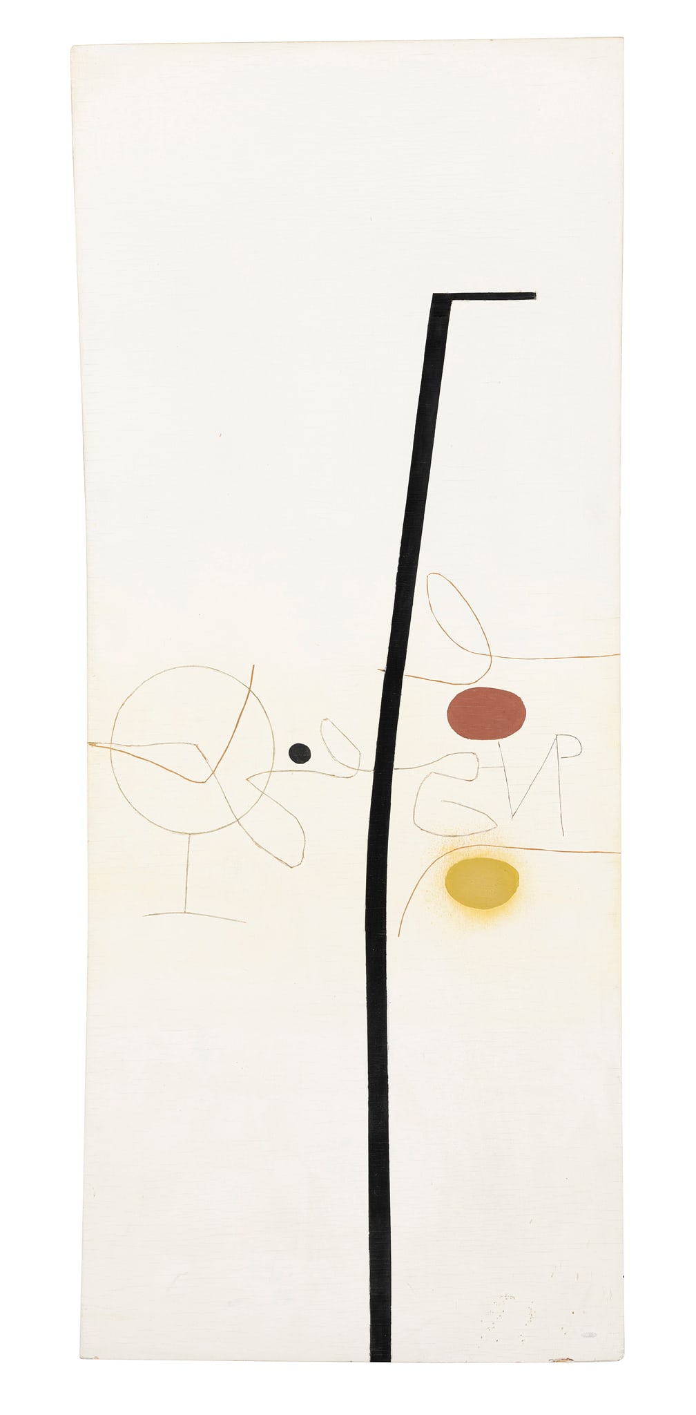 § VICTOR PASMORE C.B.E., C.H. (BRITISH 1908-1998): VICTOR PASMORE C.B.E., C.H. (BRITISH 1908-1998) LINEAR SYMPHONY NO.8, 1979 initialled, oil on wood construction 121cm x 51cm (47 ½in x 20in) The Collection of Gordon & Ursula Bowyer. Litera