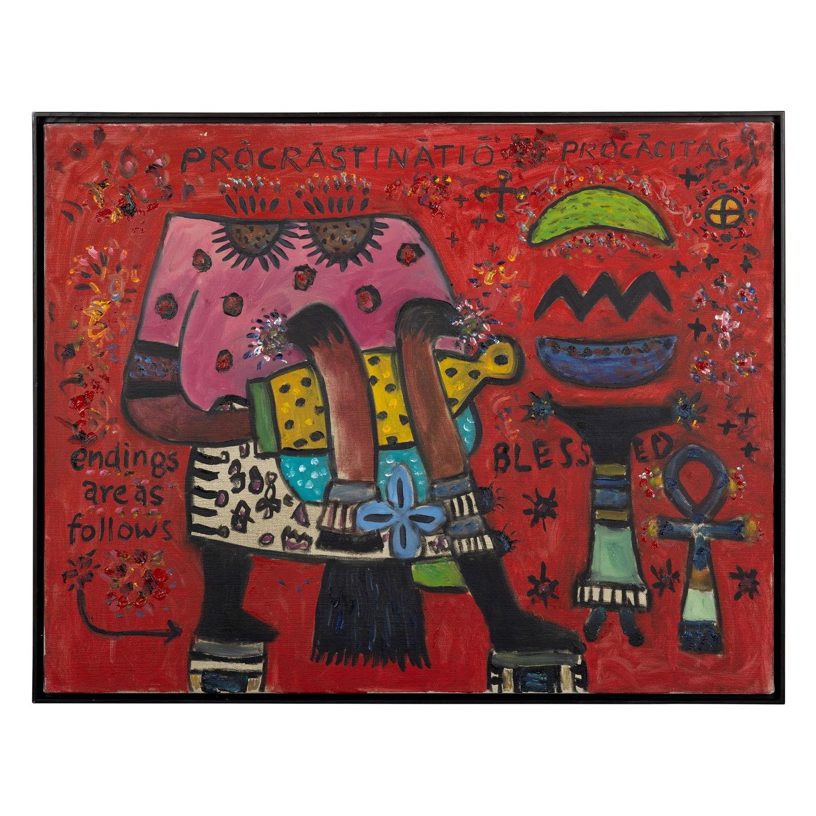 § ALAN DAVIE C.B.E, R.A. (BRITISH 1920-2014): ALAN DAVIE C.B.E, R.A. (BRITISH 1920-2014) ENDINGS ARE AS FOLLOWS, 2006 (OPUS O.1835) signed, titled and dated (to reverse), oil on canvas 30in x 38in (76.1cm x 96.5cm) Gimpel Fils, London;Private Col