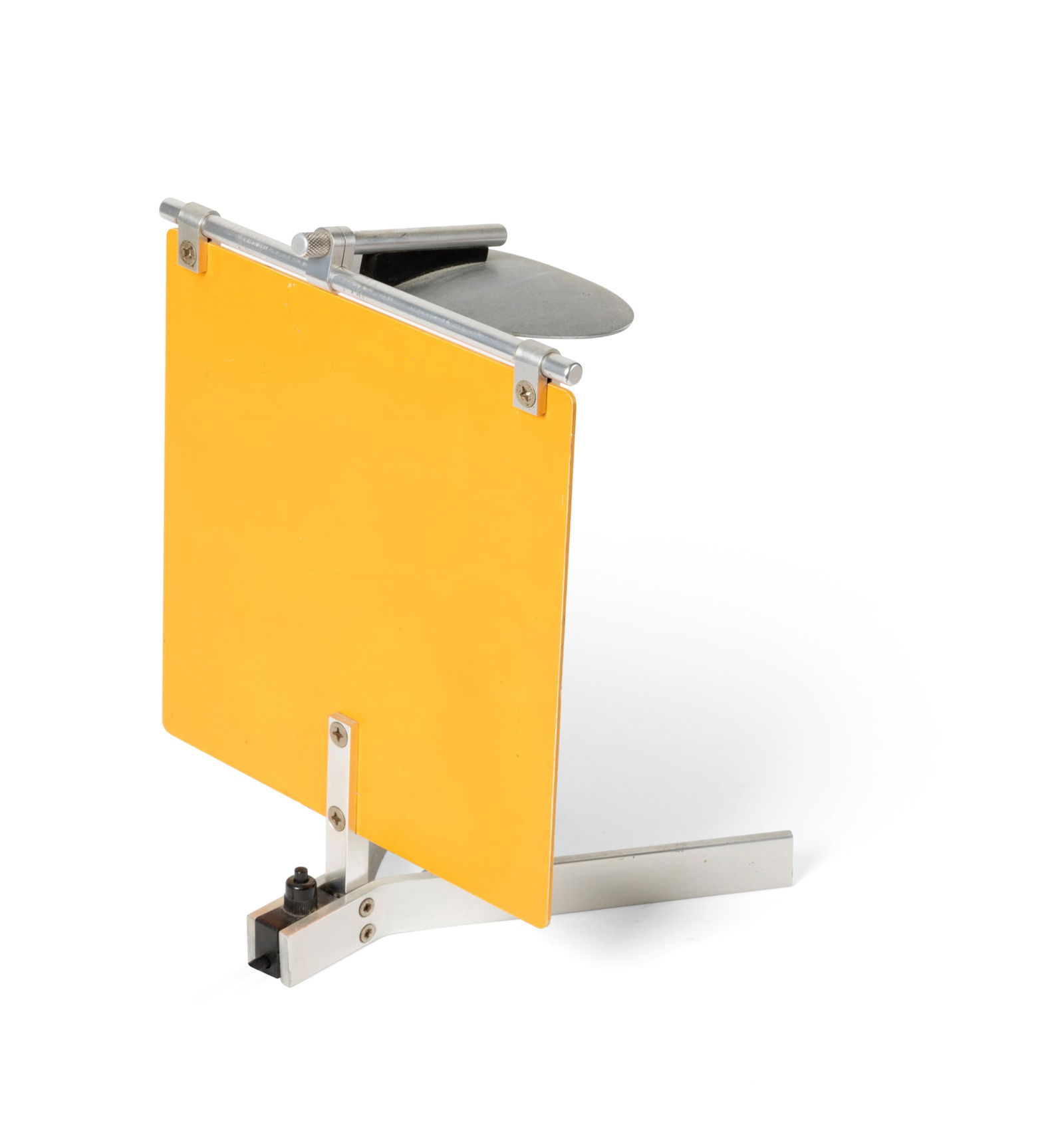 ATTRIBUTED TO PETER NELSON (BRITISH 1928-2009): ATTRIBUTED TO PETER NELSON (BRITISH 1928-2009) PROTOTYPE TABLE LAMP aluminium and enamelled metal 31cm high, 23cm wide, 21cm deep (12 ¼in high, 9in wide, 8 ¼in deep) Anderson & Garland, Newc