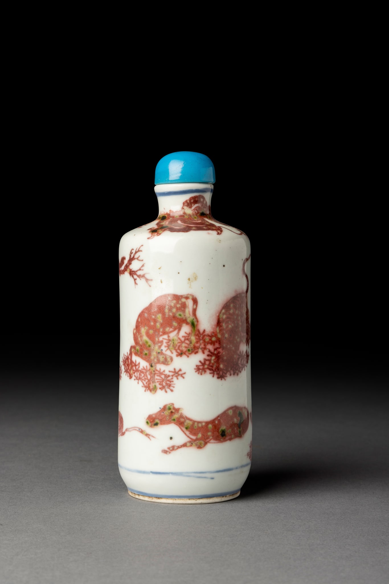 [COLLECTION OF PROF. J. GILBERT & CORA MCALLISTER] LARGE CHINESE COPPER-RED 'TWELVE ZODIAC ANIMALS'