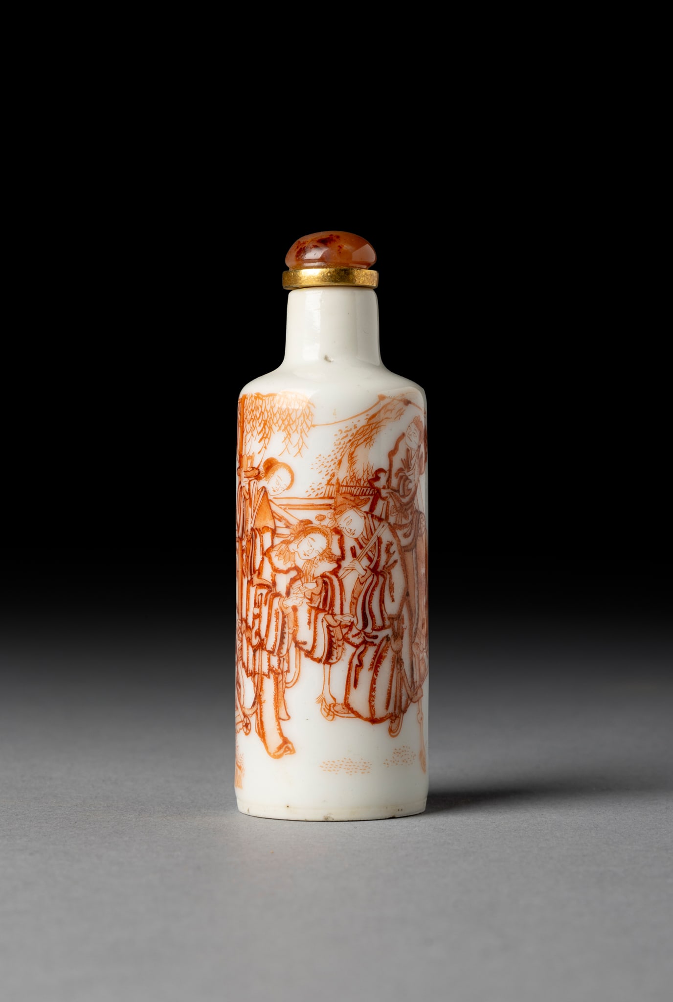 [COLLECTION OF PROF. J. GILBERT & CORA MCALLISTER] CHINESE IRON-RED-DECORATED 'ROMANCE OF THE
