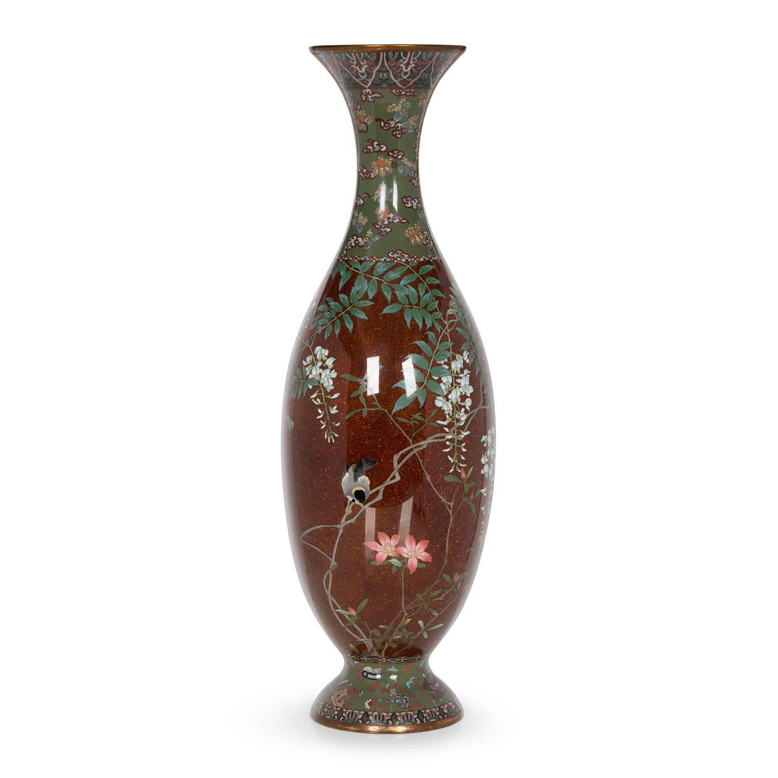 LARGE AND FINE JAPANESE CLOISONN? ENAMEL VASE