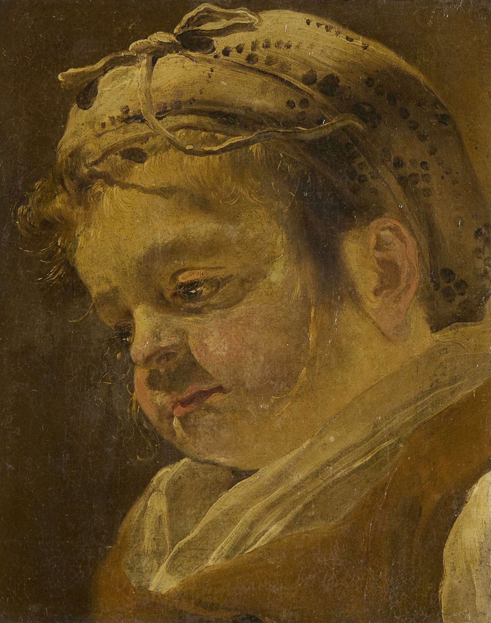 GAETANO GANDOLFI (ITALIAN 1734-1802): GAETANO GANDOLFI (ITALIAN 1734-1802) STUDY OF A GIRL'S HEAD Oil on canvas 34cm x 27cm (13.5in x 10.5in) We are grateful to Professor Donatella Biagi Maino for confirming the attribution of this