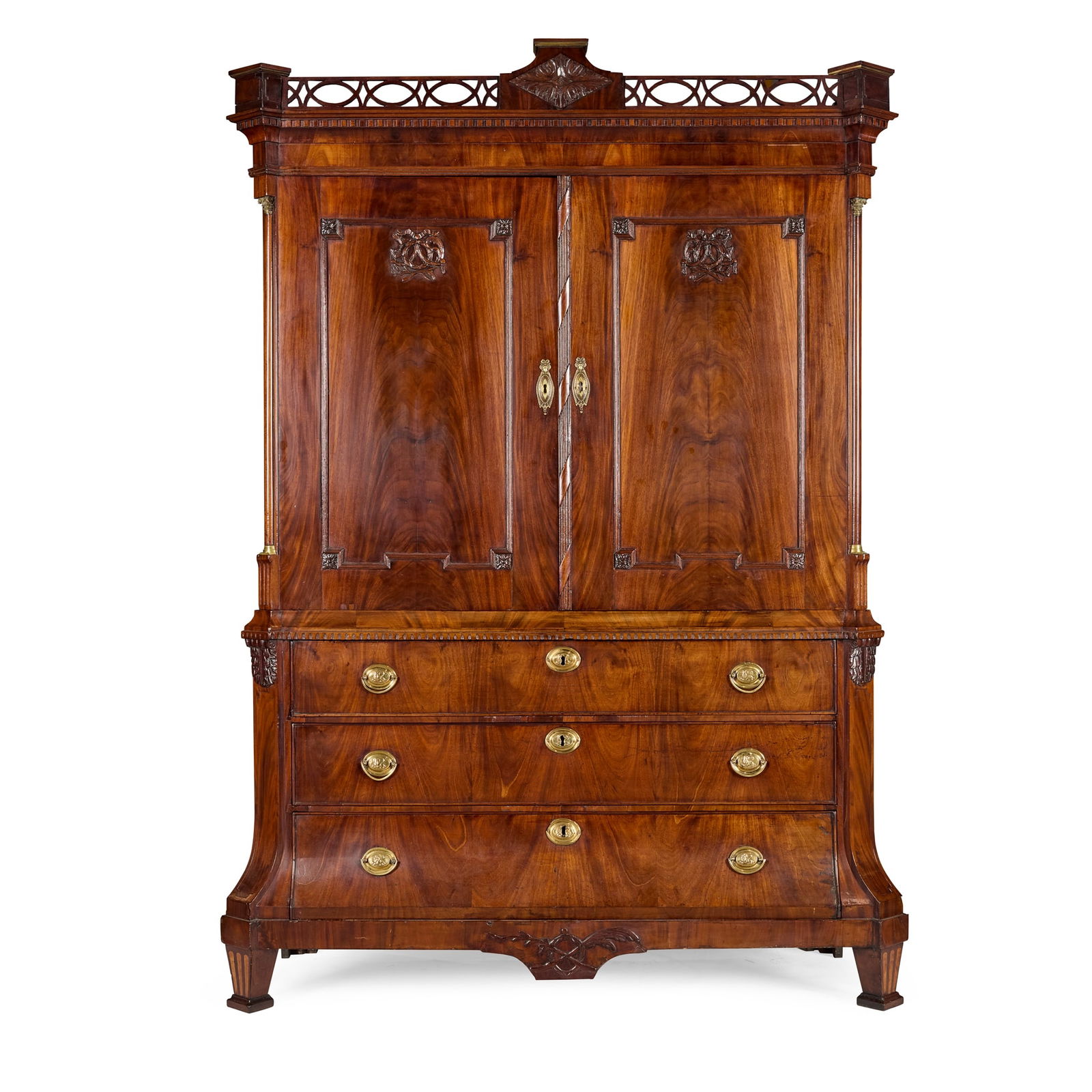 DUTCH NEOCLASSICAL MAHOGANY CABINET (1 of 2)