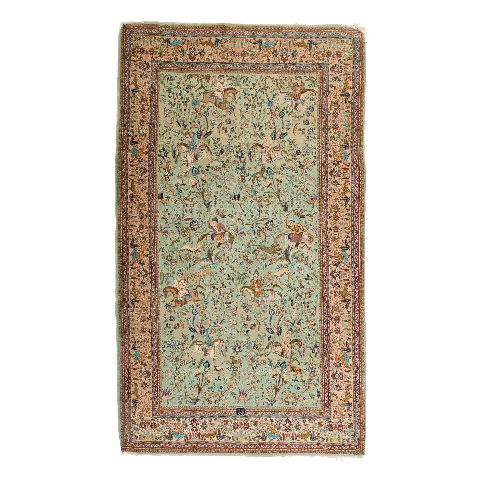 TABRIZ 'HUNTING' CARPET, SIGNED TABA TABAI (1 of 1)