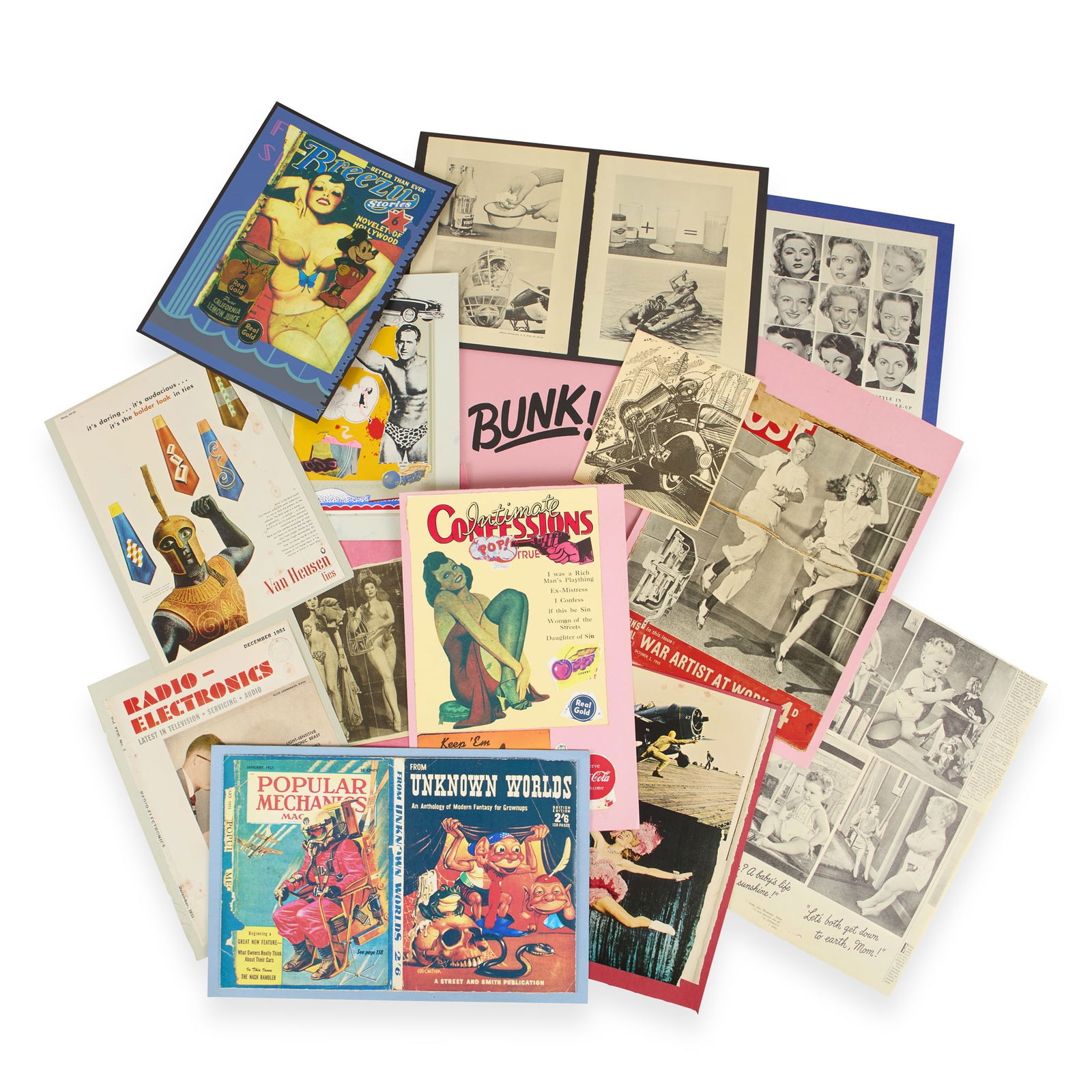 § EDUARDO PAOLOZZI K.B.E., R.A., H.R.S.A. (SCOTTISH 1924-2005): EDUARDO PAOLOZZI K.B.E., R.A., H.R.S.A. (SCOTTISH 1924-2005) BUNK! - 1972 The complete box set of 46 images, 27/100, numbered in ink to frontispiece, printed by Advanced Graphics, London, published by