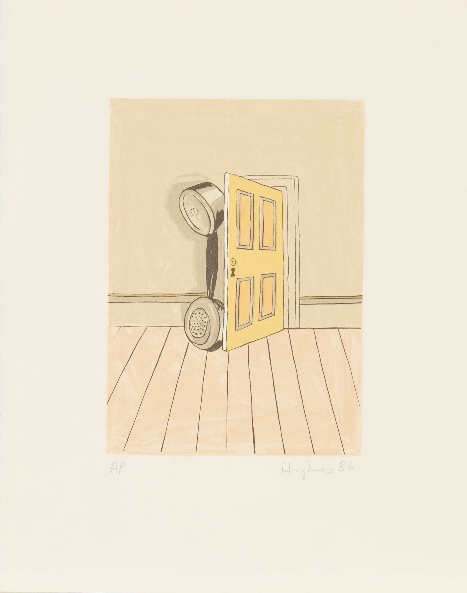 § PATRICK HUGHES (BRITISH 1939-): PATRICK HUGHES (BRITISH 1939-) UNTITLED - 1986 Lithograph, A.P., signed, dated and editioned in pencil to margin the sheet 35.5cm x 28.5cm (14in x 11.25in), unframed Curwen & New Academy Gallery, Lond