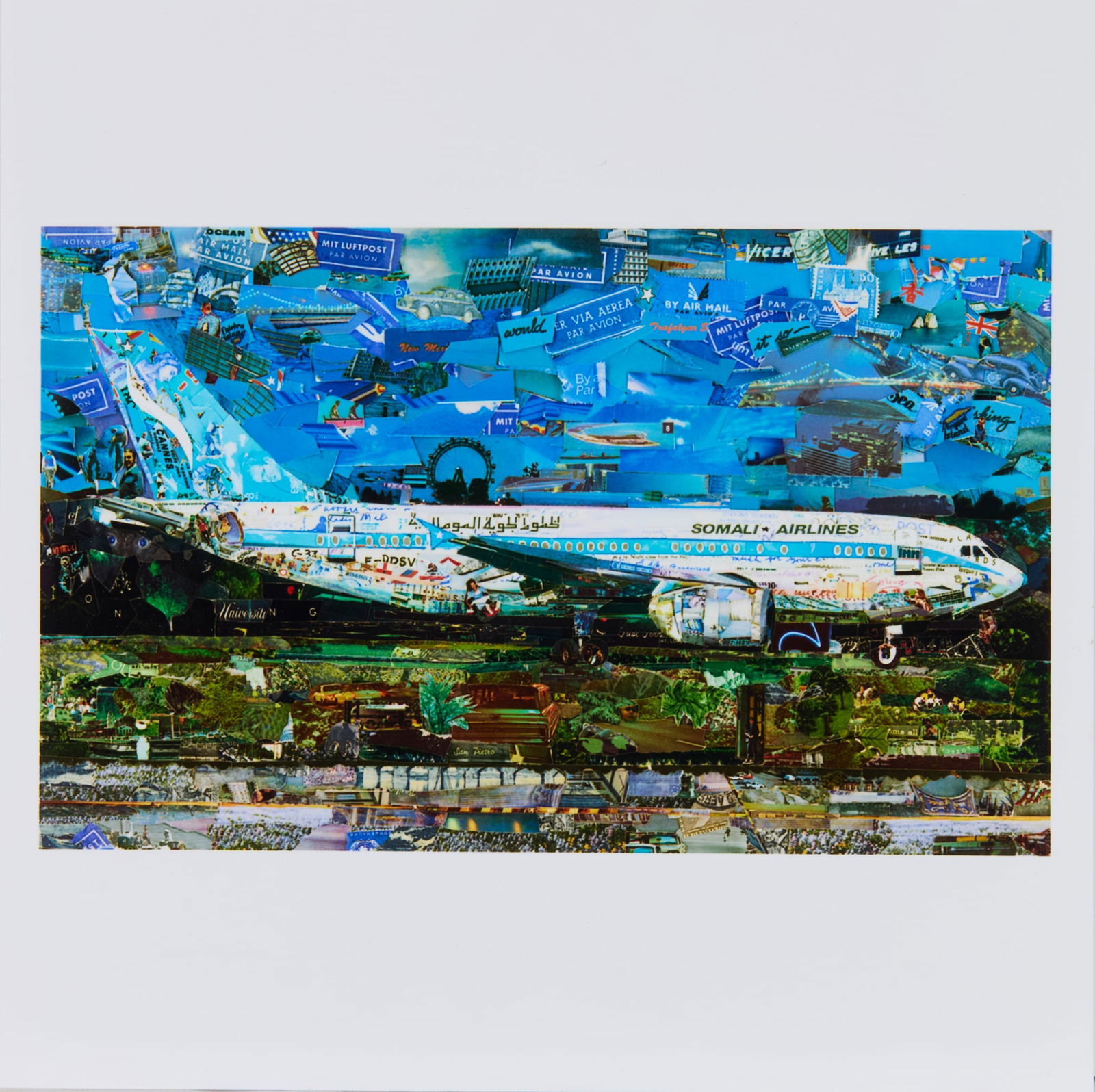 VIK MUNIZ (BRAZILIAN 1961-): VIK MUNIZ (BRAZILIAN 1961-) JETLINER, FROM 'POSTCARDS FROM NOWHERE' - 2014/2022 Digital print on Fuji Crystal Archive wove paper, signed in black ink verso, with information label verso, published by