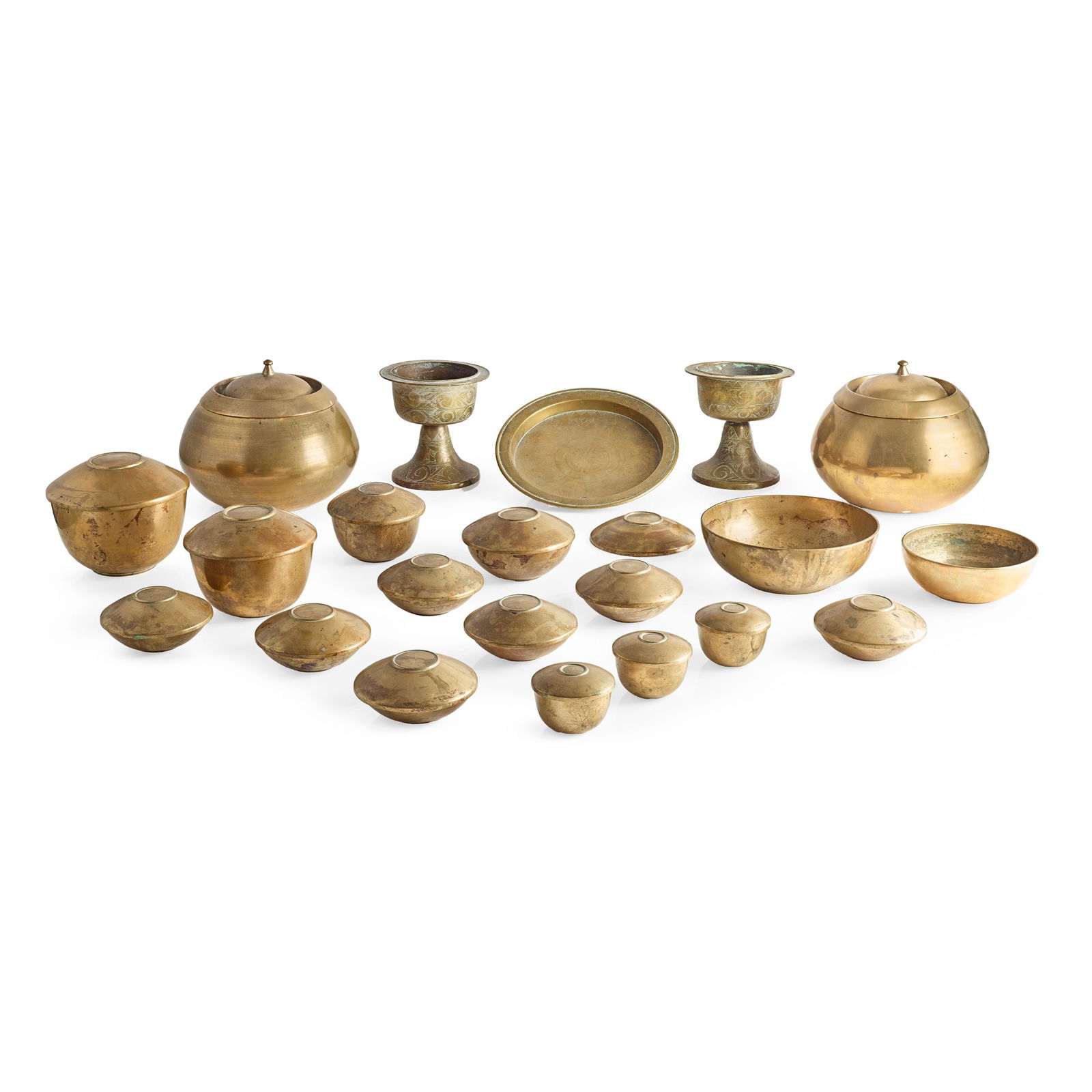 GROUP OF TWENTY TWO KOREAN BRONZE WARES (1 of 1)