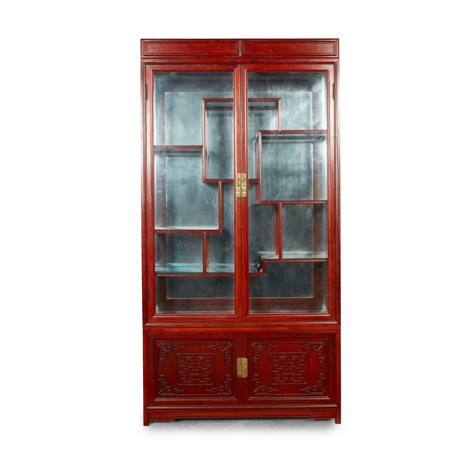 CHINESE HARDWOOD DISPLAY CABINET (1 of 1)