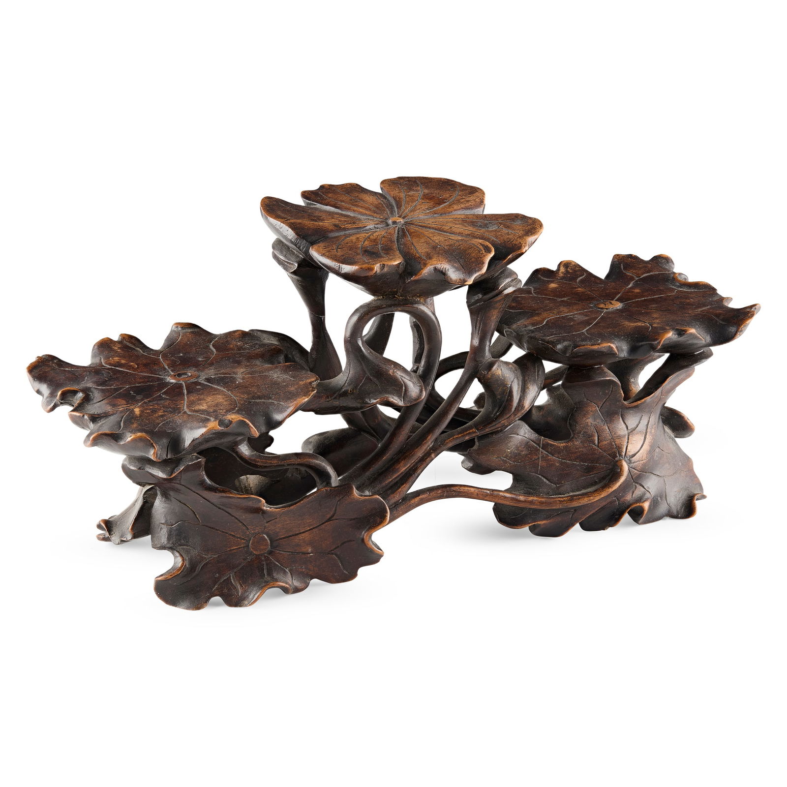 CHINESE HARDWOOD 'LOTUS LEAF' STAND (1 of 1)
