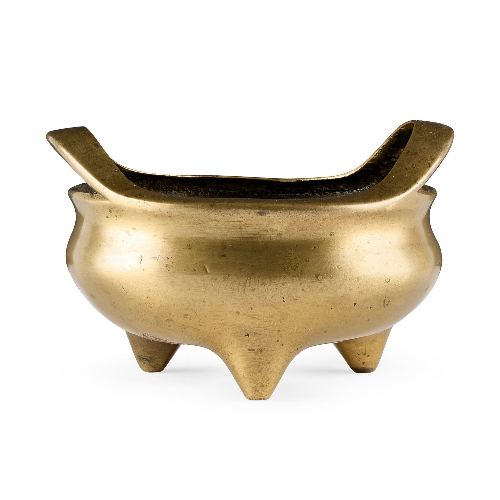 [PRIVATE SCOTTISH COLLECTION, PERTHSHIRE] CHINESE BRONZE TRIPOD CENSER (1 of 2)