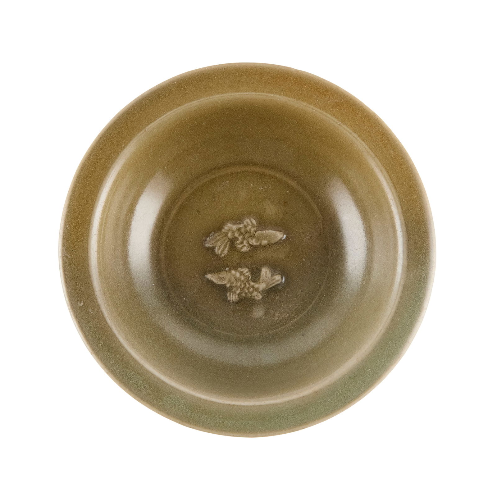 CHINESE LONGQUAN CELADON-GLAZED 'TWIN-FISH' DISH (1 of 2)