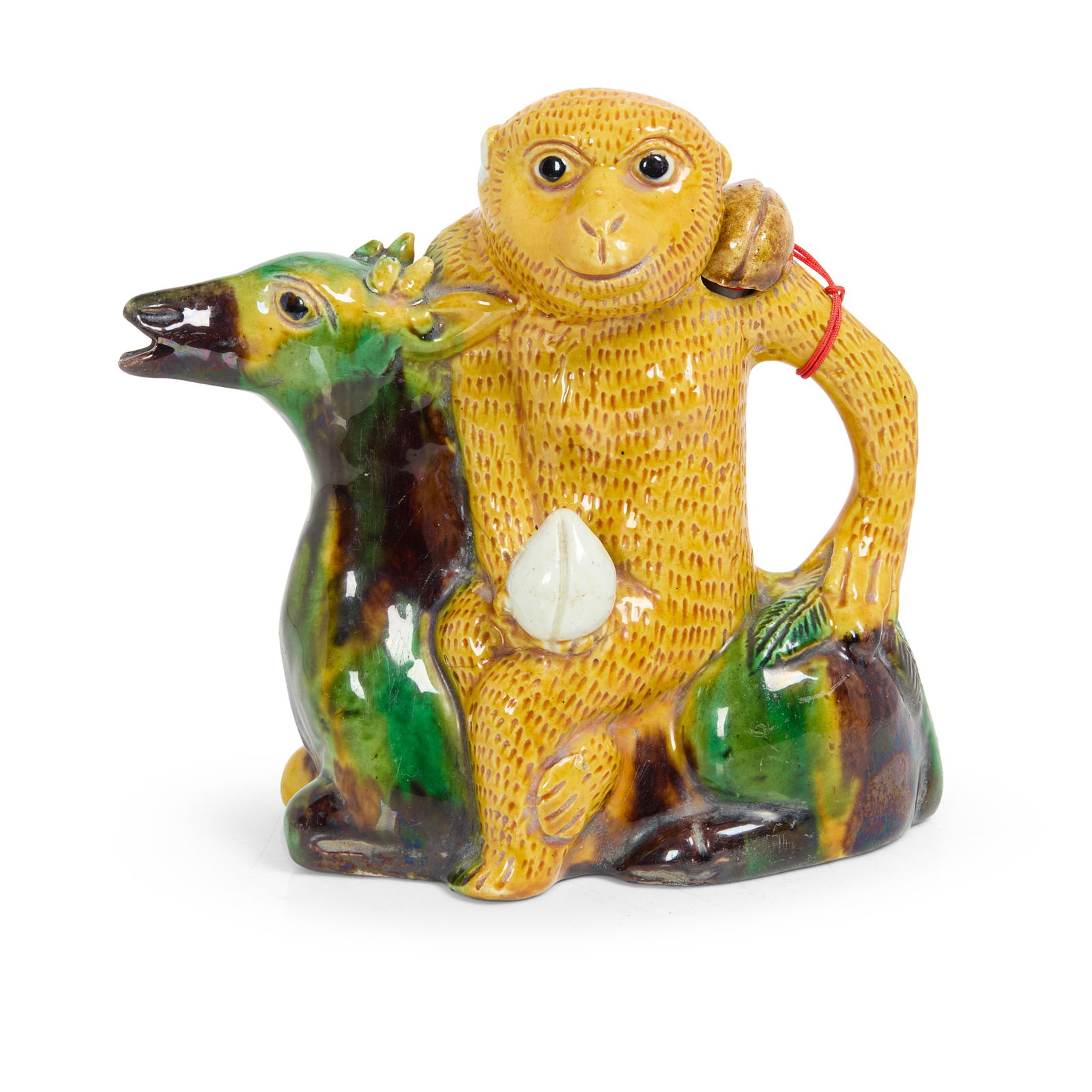 CHINESE SANCAI-GLAZED 'MONKEY' EWER (1 of 2)