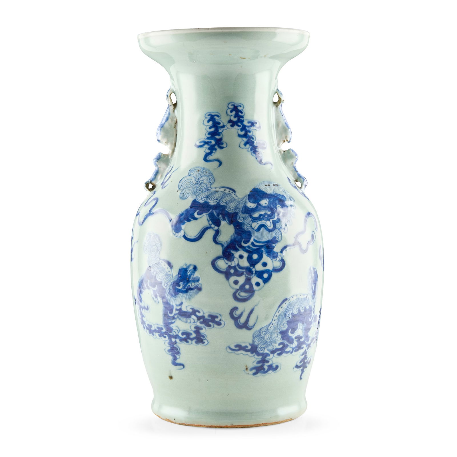 CHINESE CELADON-GROUND UNDERGLAZE BLUE DECORATED VASE (1 of 1)