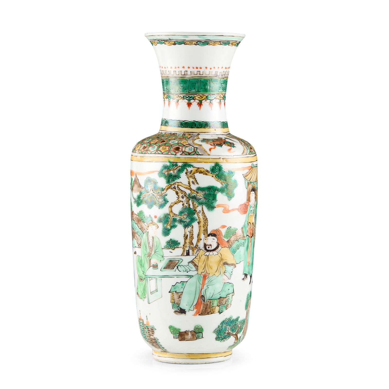 CHINESE FAMILLE VERTE 'FIGURAL' VASE (1 of 1)
