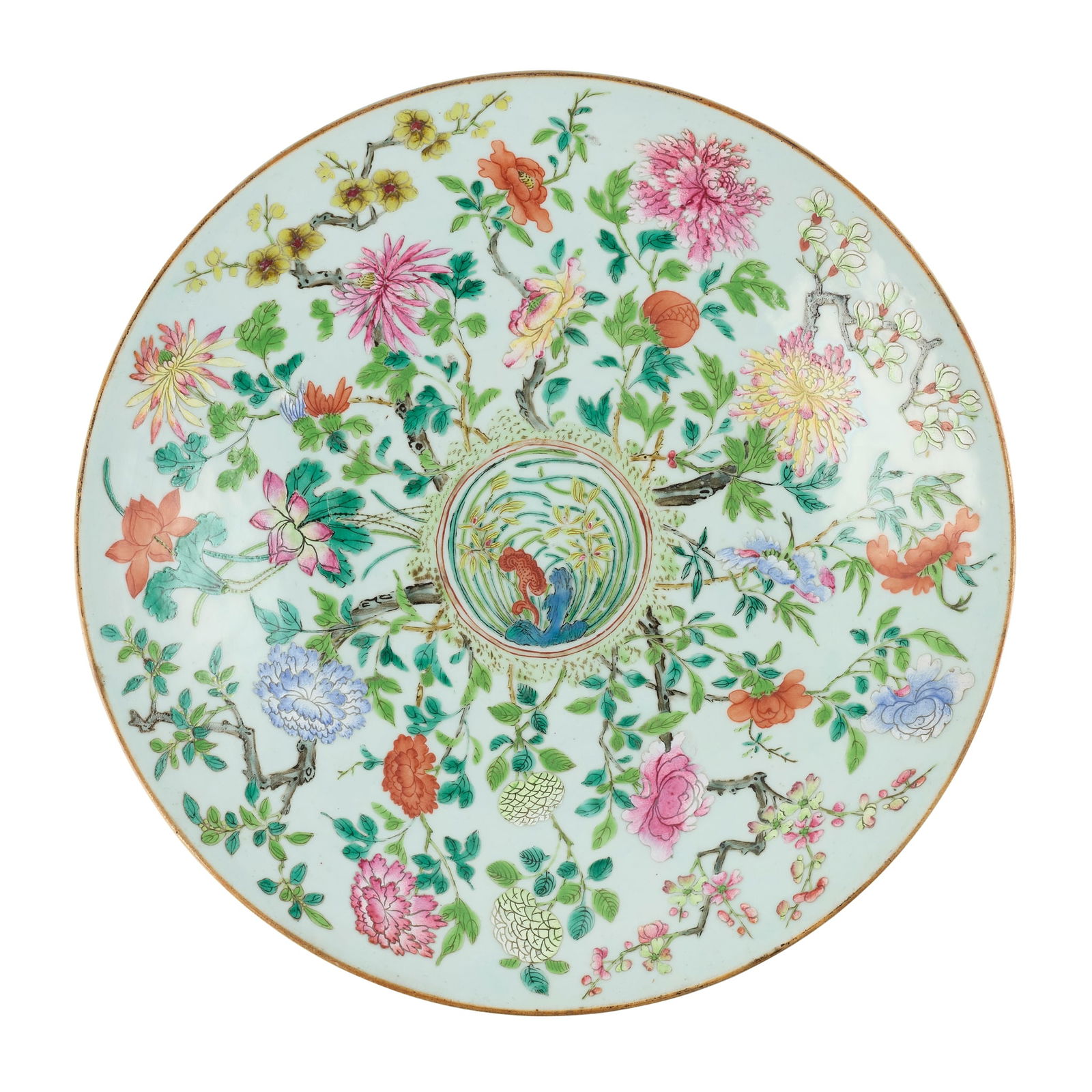CHINESE FAMILLE ROSE 'FLORAL' CHARGER (1 of 1)