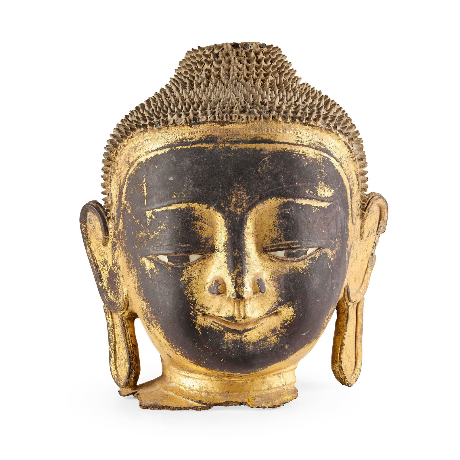 [PRIVATE UK COLLECTION] BURMESE DRY-LACQUER HEAD OF A BUDDHA (1 of 1)