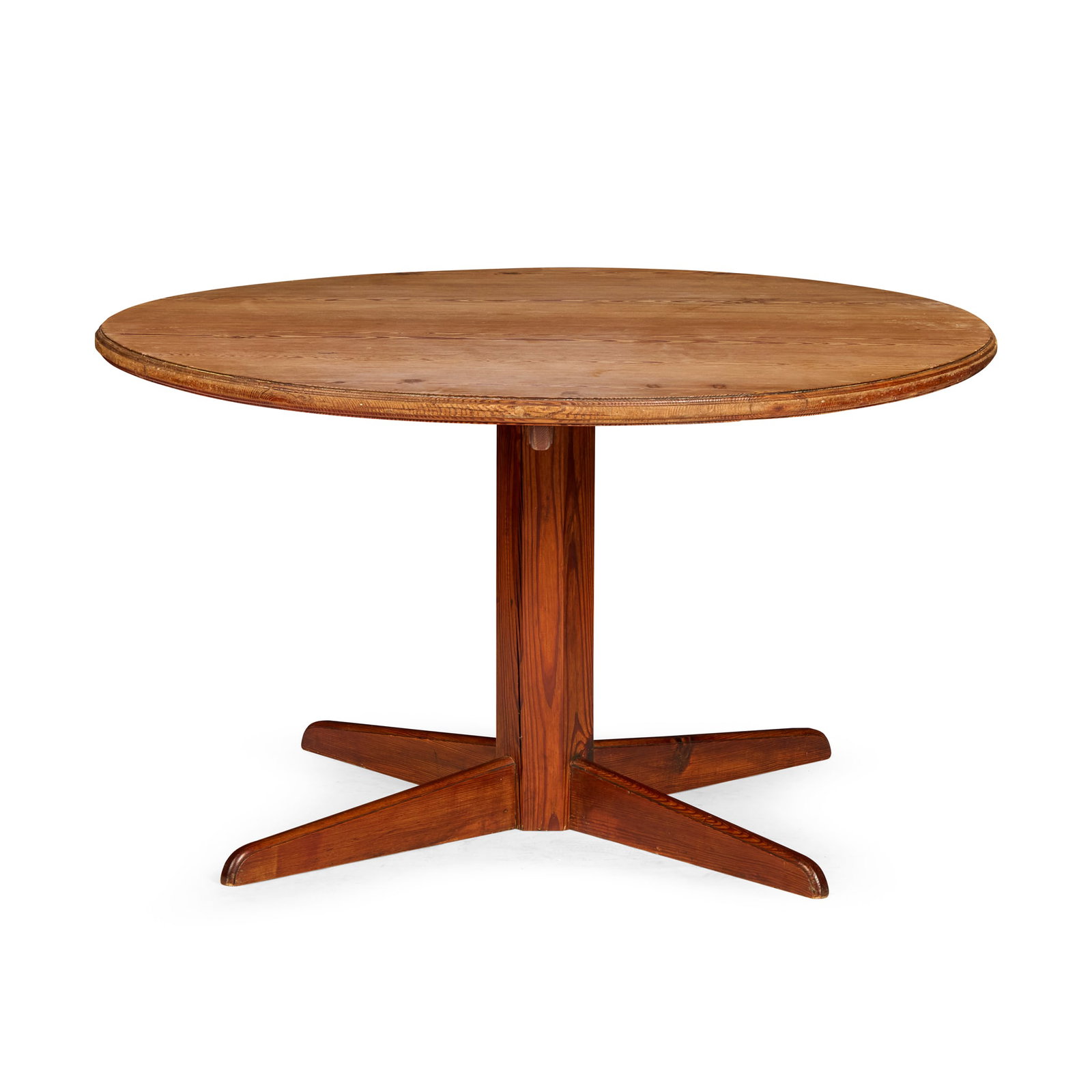 ENGLISH: ENGLISH CENTRE TABLE, CIRCA 1870 pitch pine 135cm diameter, 77cm high 