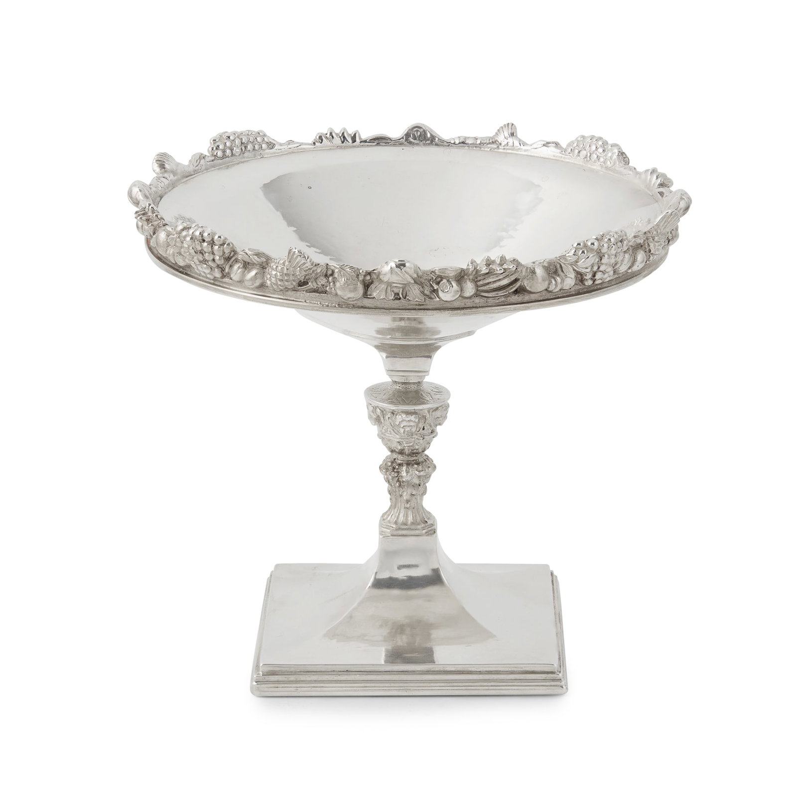 OMAR RAMSDEN (1873-1939): OMAR RAMSDEN (1873-1939) SWEETMEAT DISH, 1939 silver, stamped maker's mark OR, inscribed OMAR RAMSDEN ME FECIT, hallmarked London 1939, weight 697g 13.5cm high Private collection, London