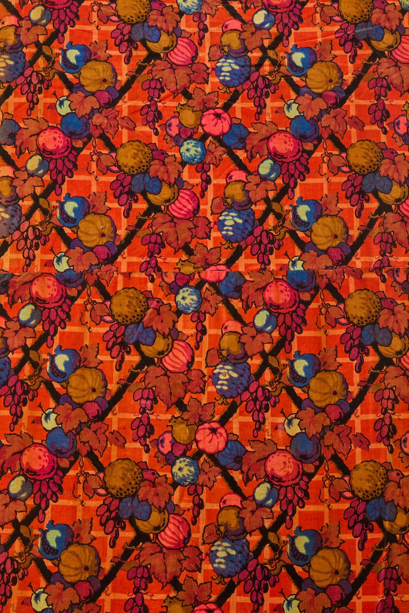 ENGLISH: ENGLISH ART DECO PORTIÈRE, CIRCA 1930 printed cotton velour with velour lining 233cm x 118cm