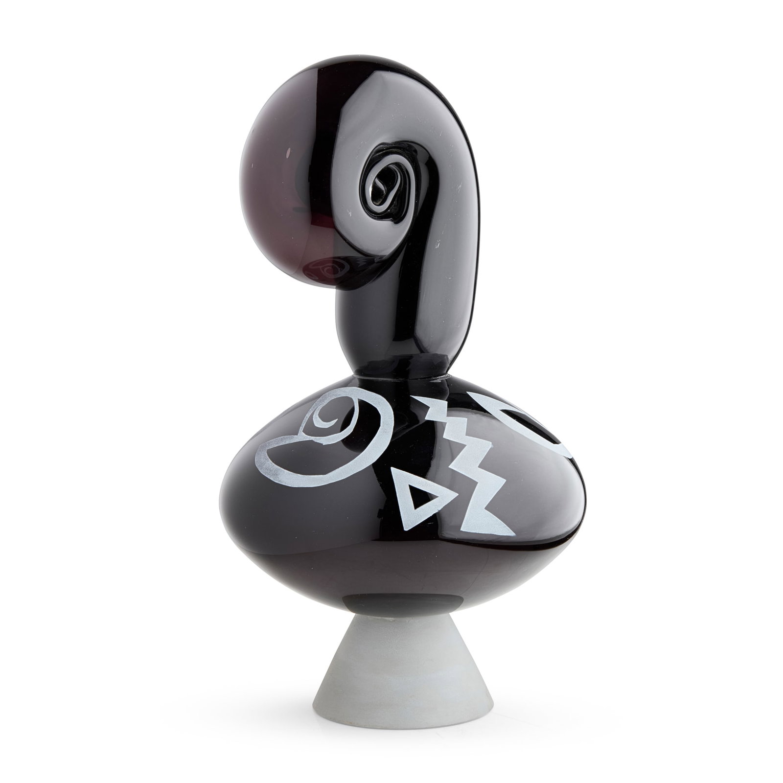 ARLON BAYLISS (B. 1957): ARLON BAYLISS (B. 1957) SCULPTURE, CIRCA 1985 etched and polished glass 31.5cm high